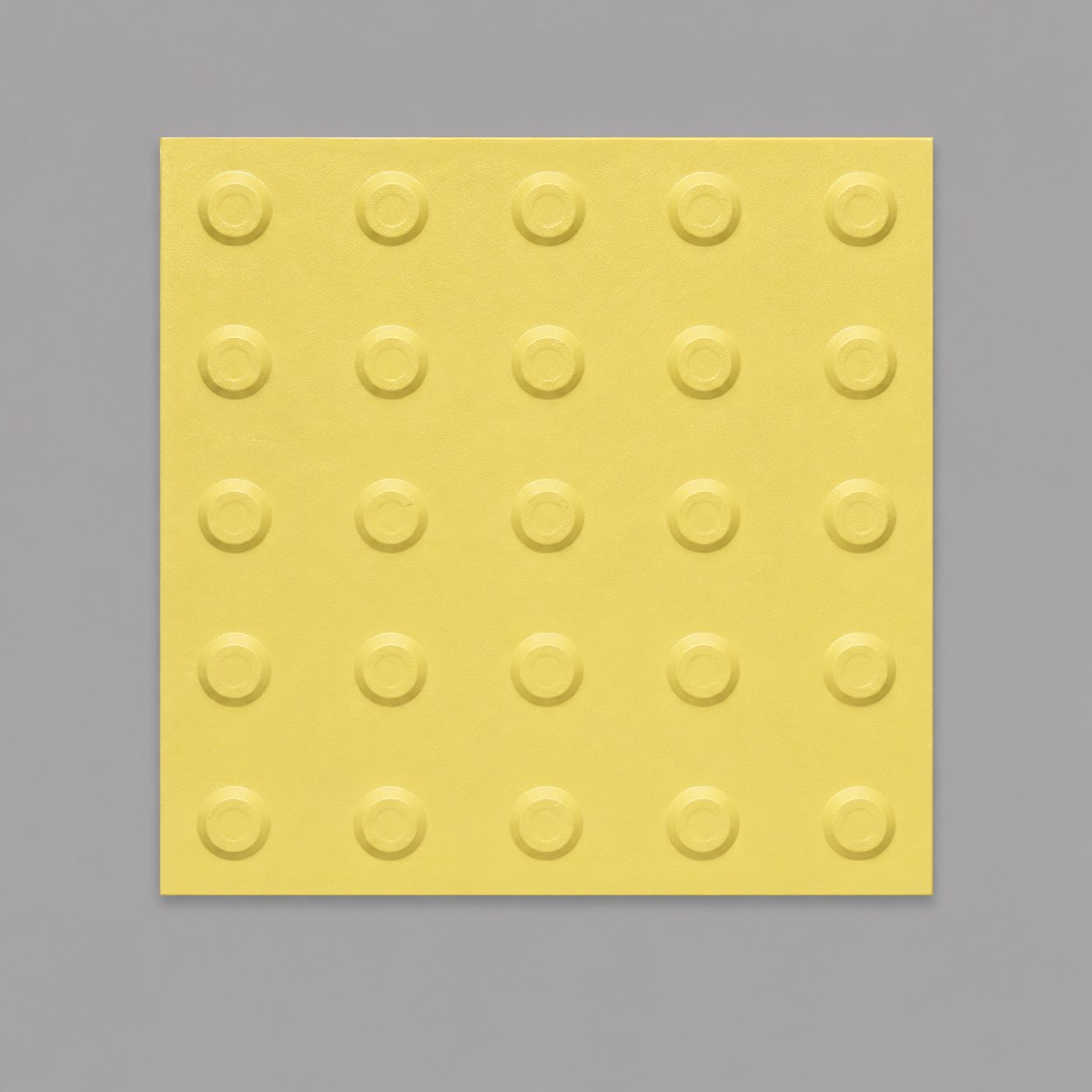 Piso Tátil Alerta Amarelo 250x250x09 mm Porcelanato