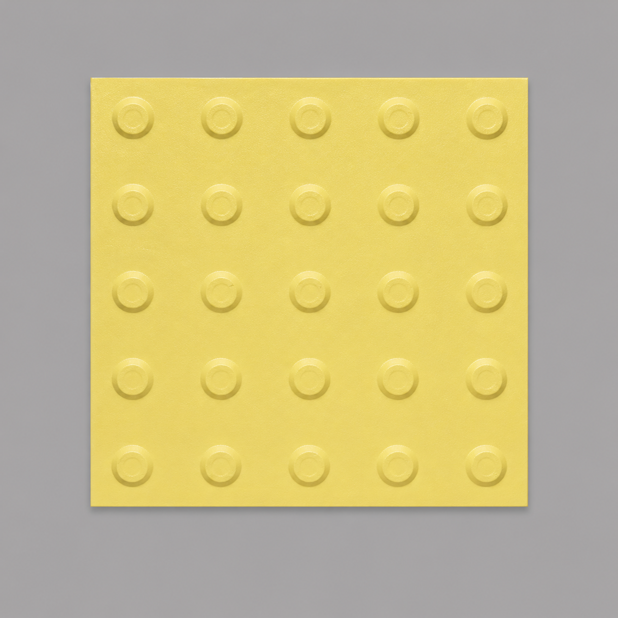 Piso Tátil Alerta Amarelo 250x250x11 mm Porcelanato