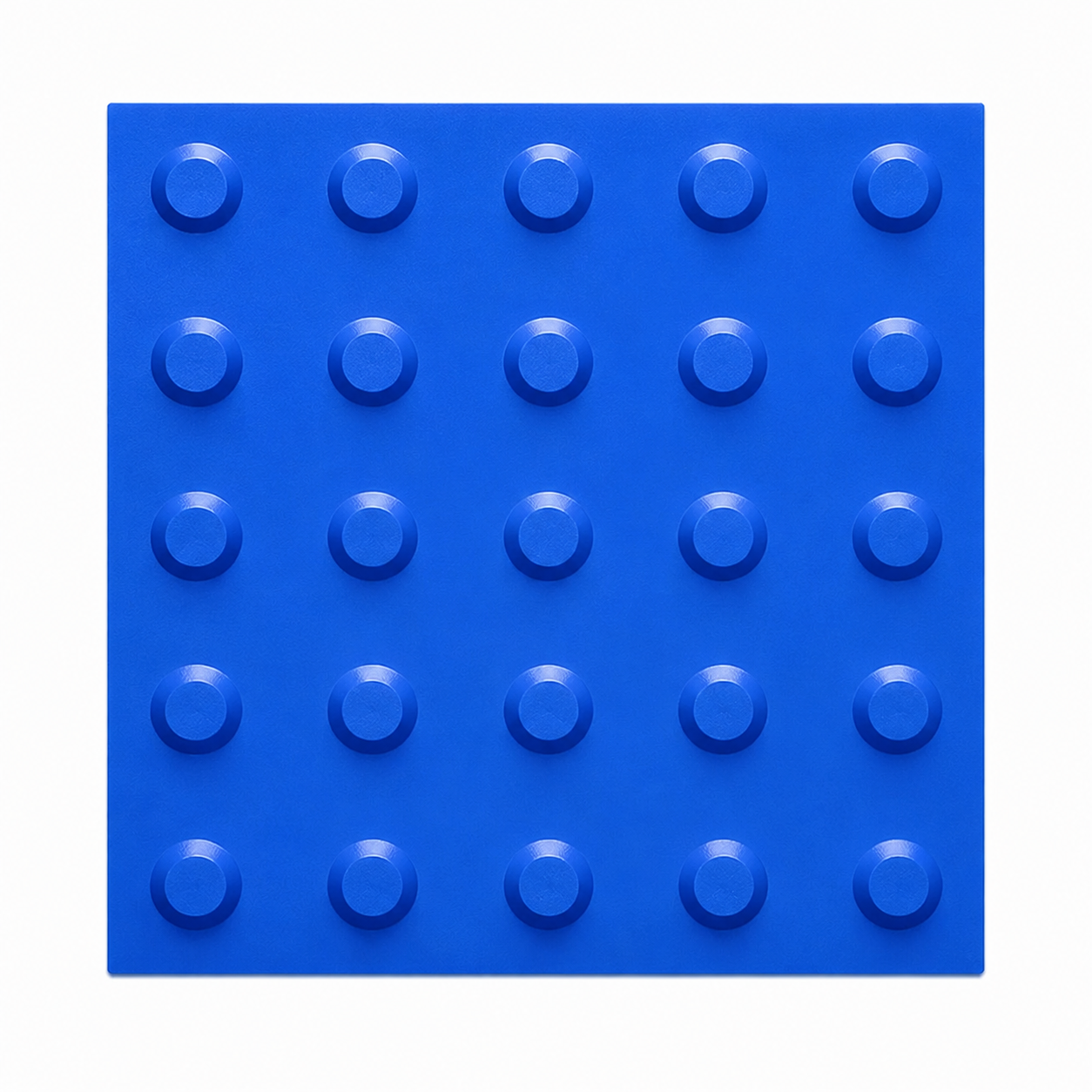 Piso Tátil Alerta Argamassado Azul 250x250x12 TPE