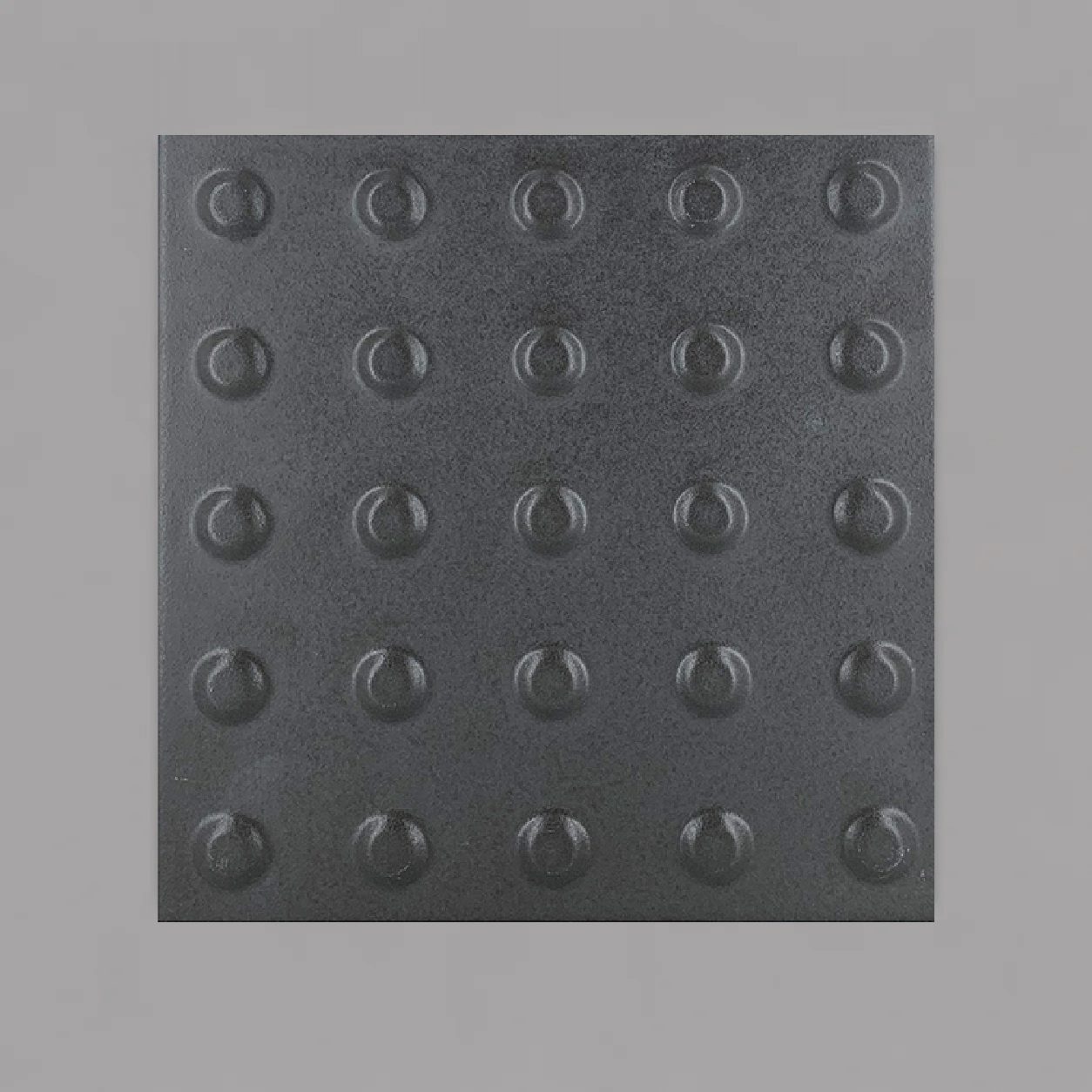 Piso Tátil Alerta Cinza Grafitte 250x250x11 mm Porcelanato