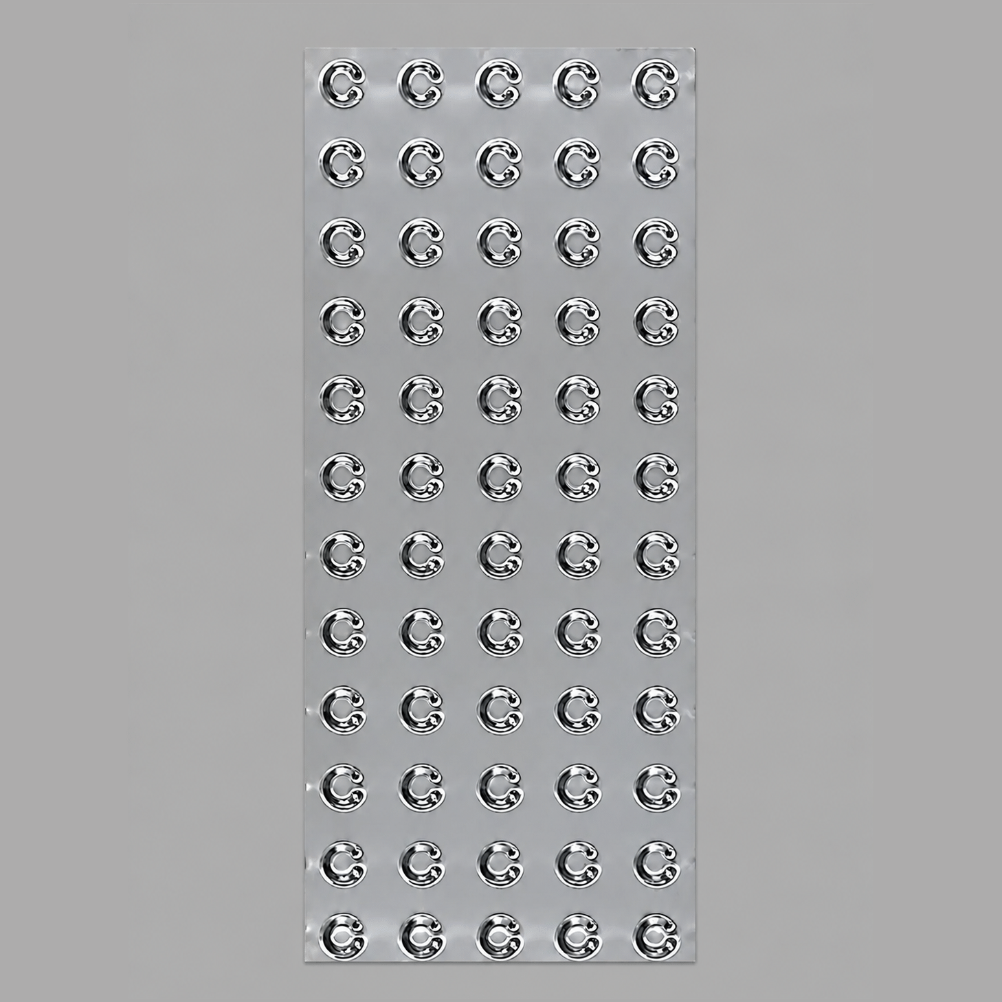 Piso Tátil Alerta Inox Em Placa 25x50 Cm 