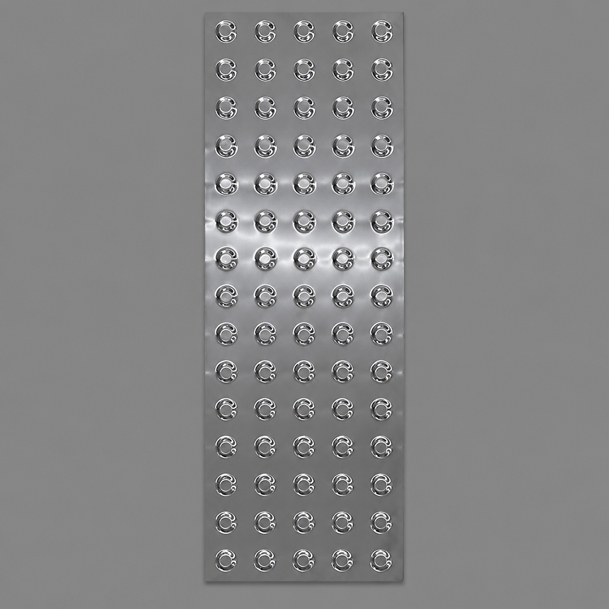 Piso Tátil Alerta Inox Em Placa 25x75 Cm 