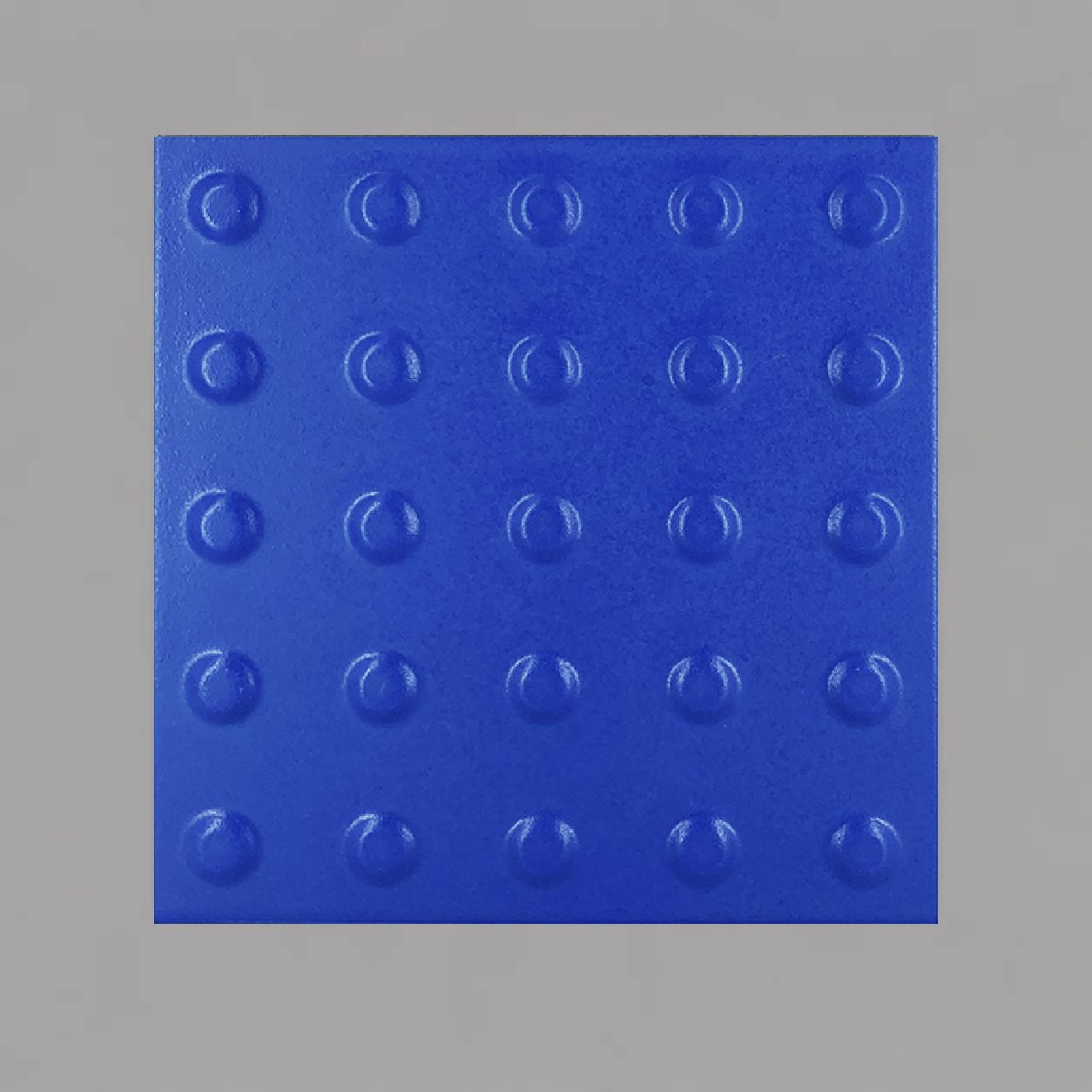 Piso Tátil Alerta Azul 250x250x09 mm Porcelanato