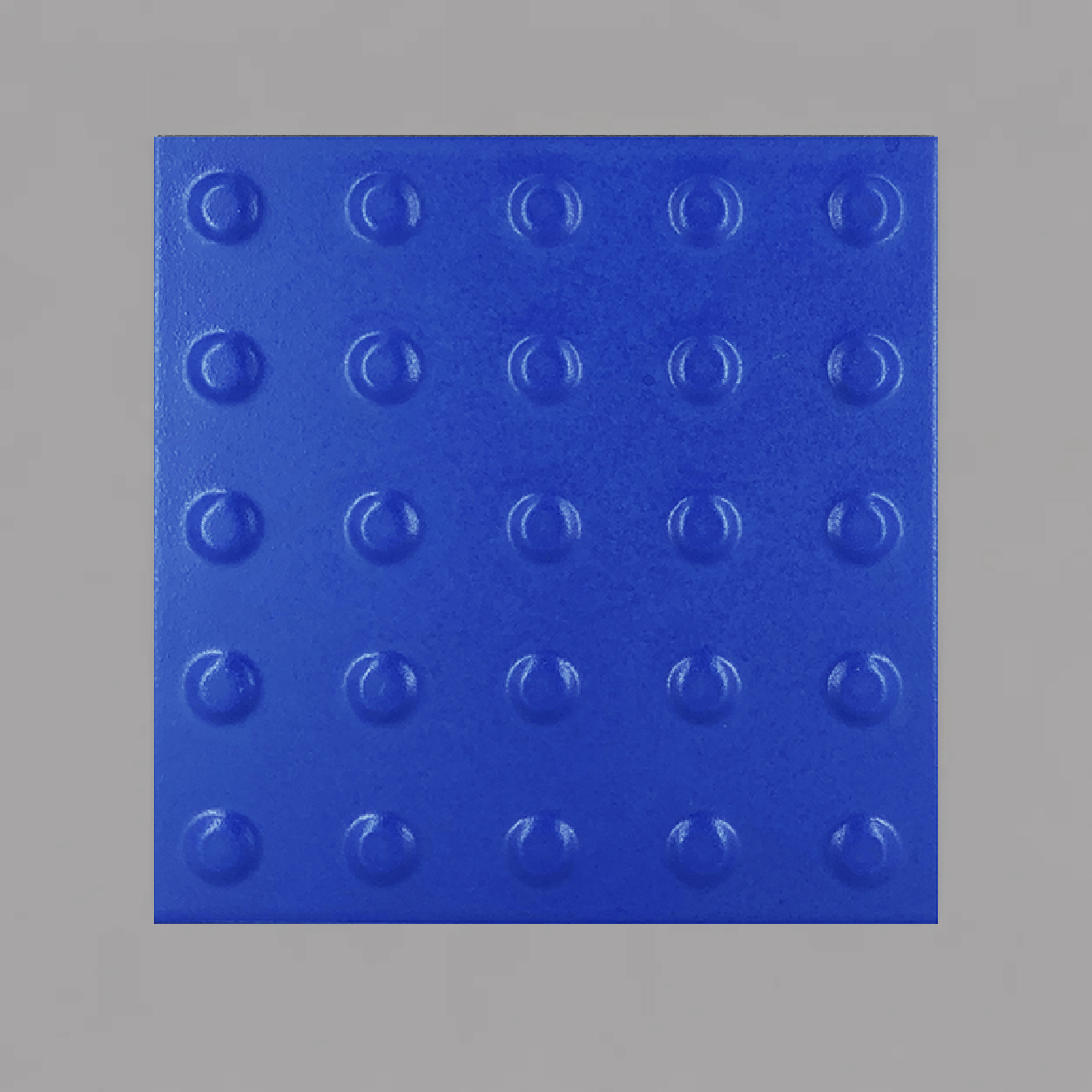 Piso Tátil Alerta Azul 250x250x11 mm Porcelanato