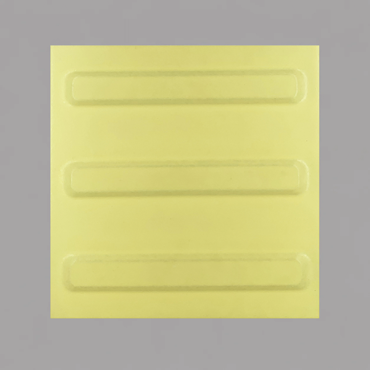 Piso Tátil Direcional Amarelo 250x250x11 mm Porcelanato