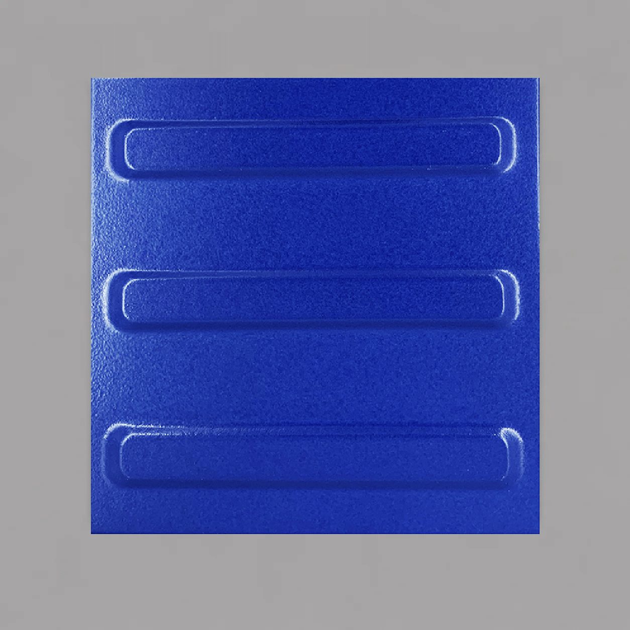 Piso Tátil Direcional Azul 250x250x09 mm Porcelanato