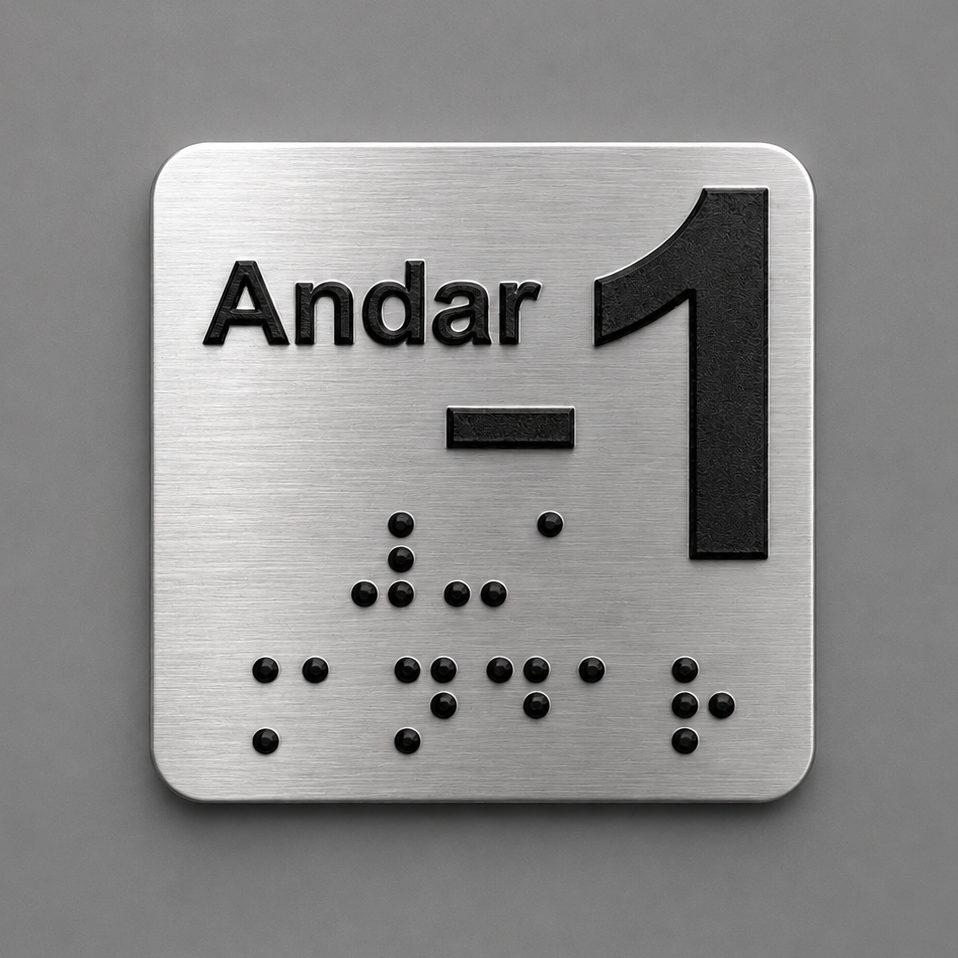Placa Braille - Inox Até 5x5 cm 