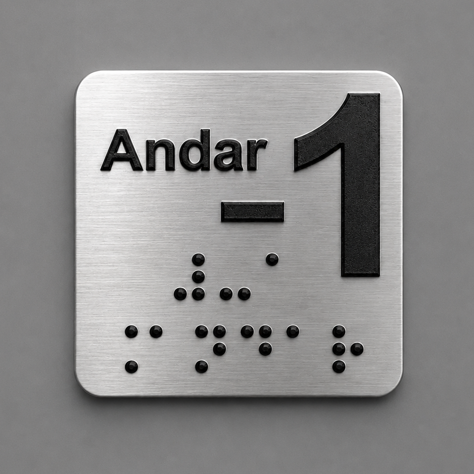 Placa Braille - Inox Até 5x5 cm 