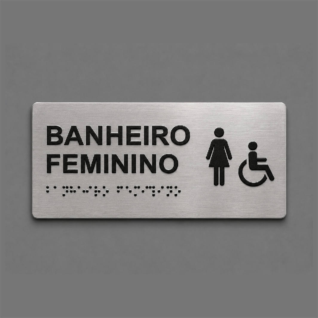 Placa Braille - Inox Até 10x20 cm