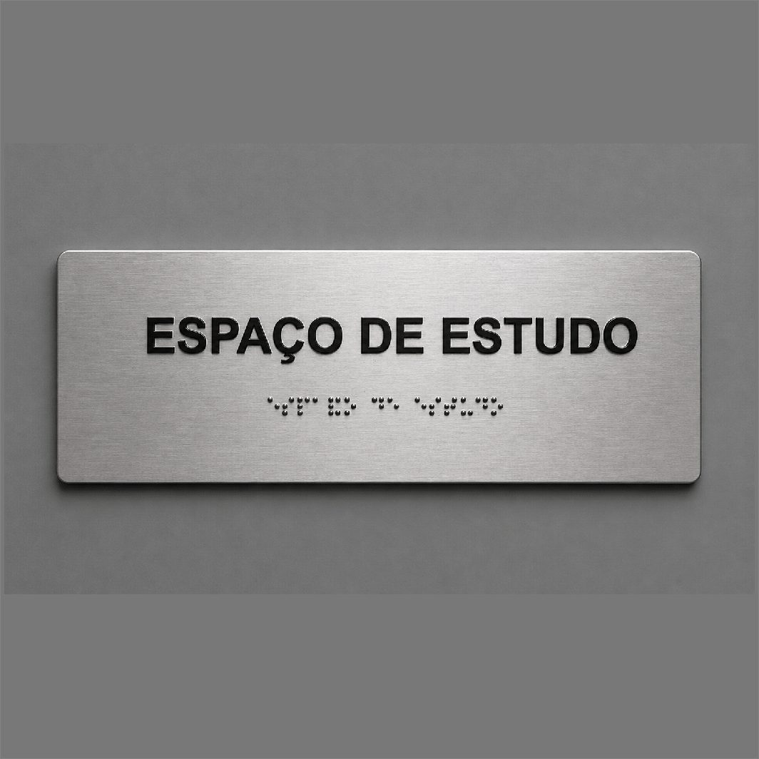Placa Braille - Inox Até 10x30 cm