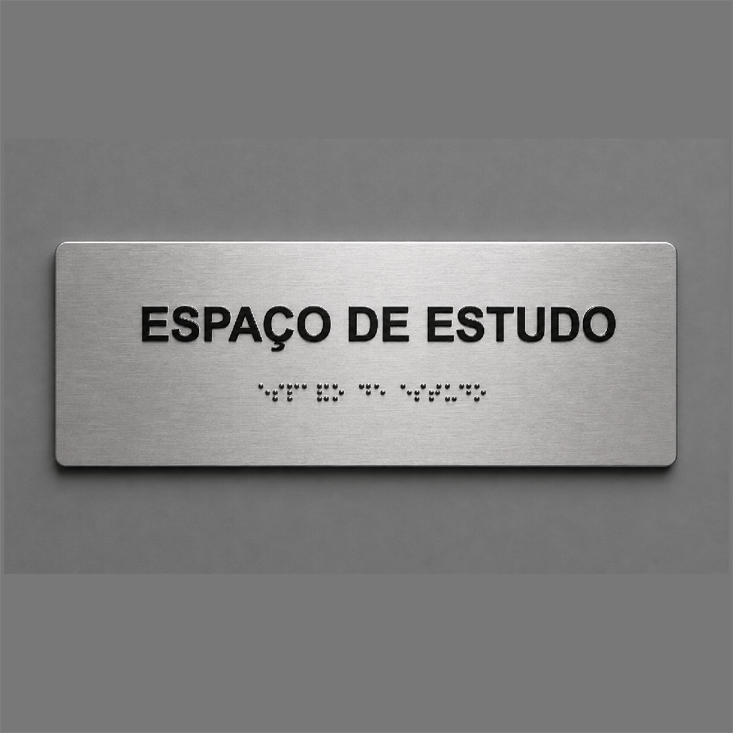 Placa Braille - Inox Até 10x30 cm