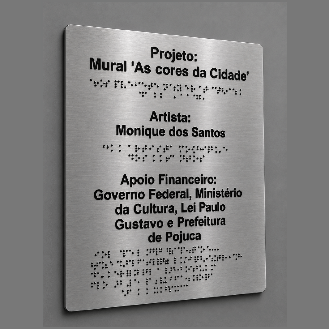 Placa Braille - Inox Até 20x30 cm 
