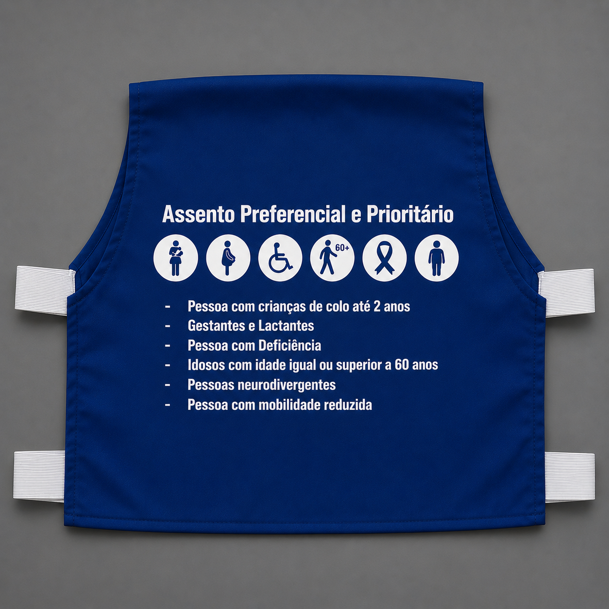 Capa de Sinalização Cadeiras Preferenciais Azul