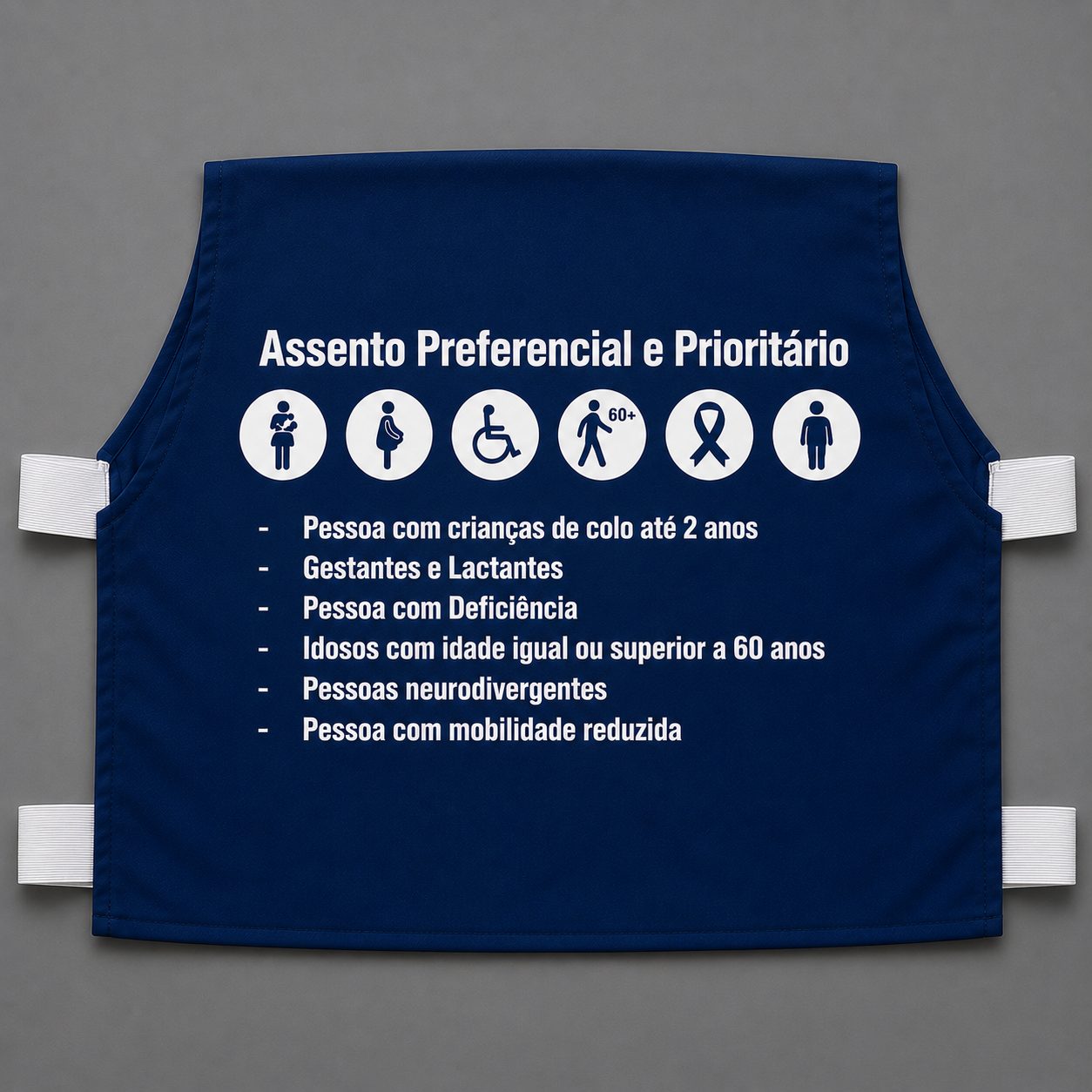 Capa de Sinalização Cadeiras Preferenciais Azul PO