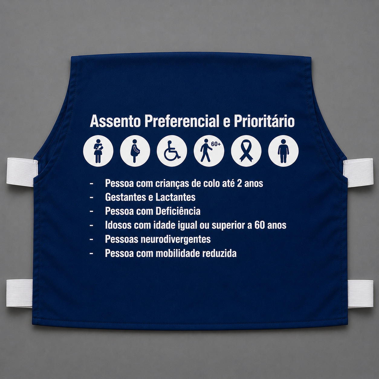 Capa de Sinalização Cadeiras Preferenciais Azul PO
