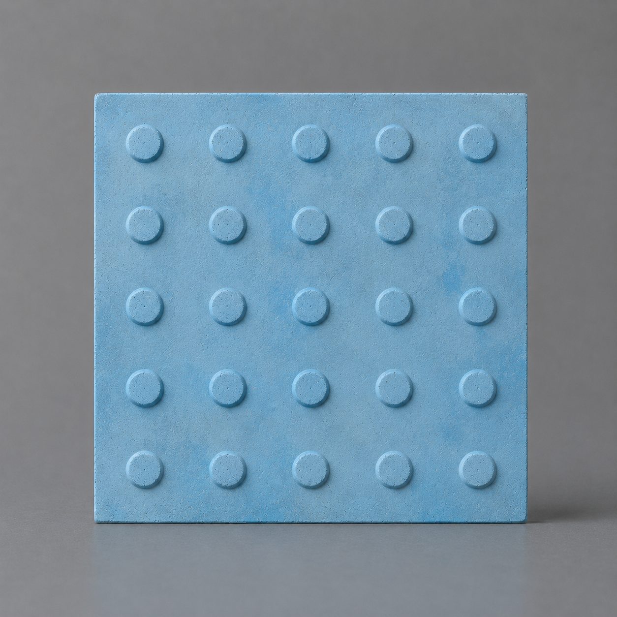 Piso Tátil Alertal Concreto Azul 25x25x2,5 cm