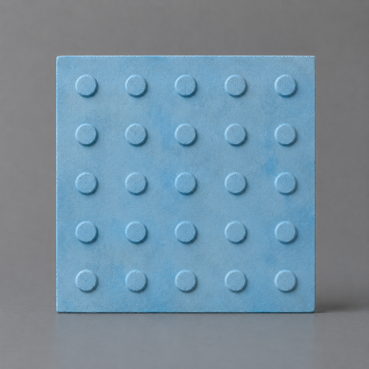 Piso Tátil Alertal Concreto Azul 25x25x2,5 cm