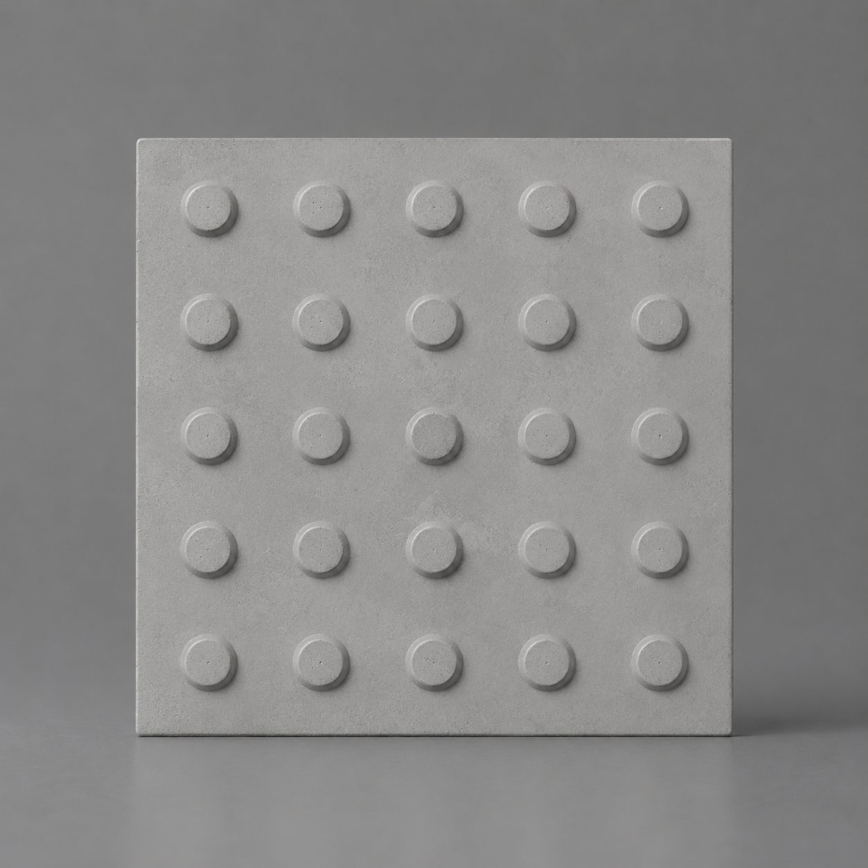Piso Tátil Alerta Concreto Sem Pigmento 25x25x2,5cm