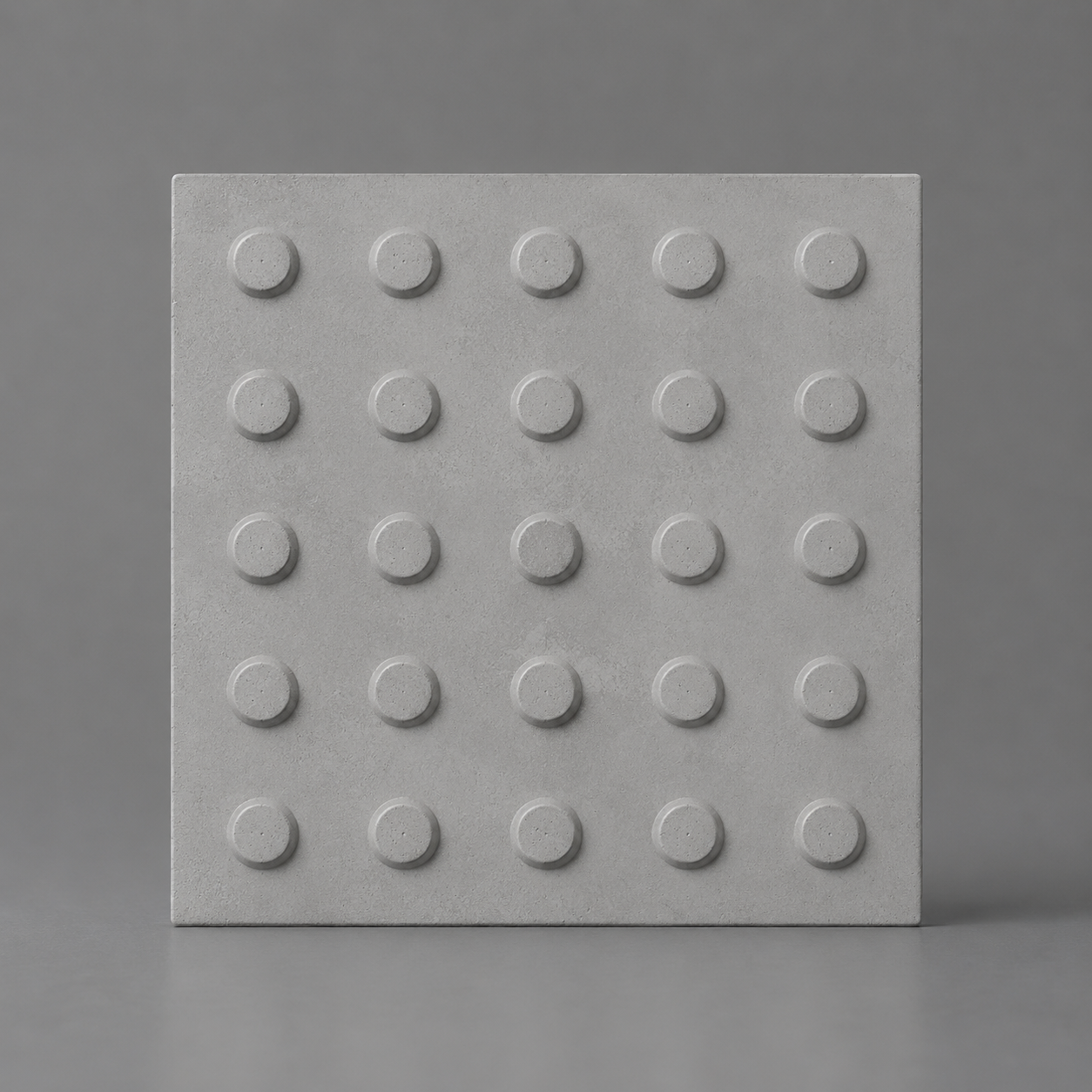Piso Tátil Alerta Concreto Sem Pigmento 25x25x2,5cm