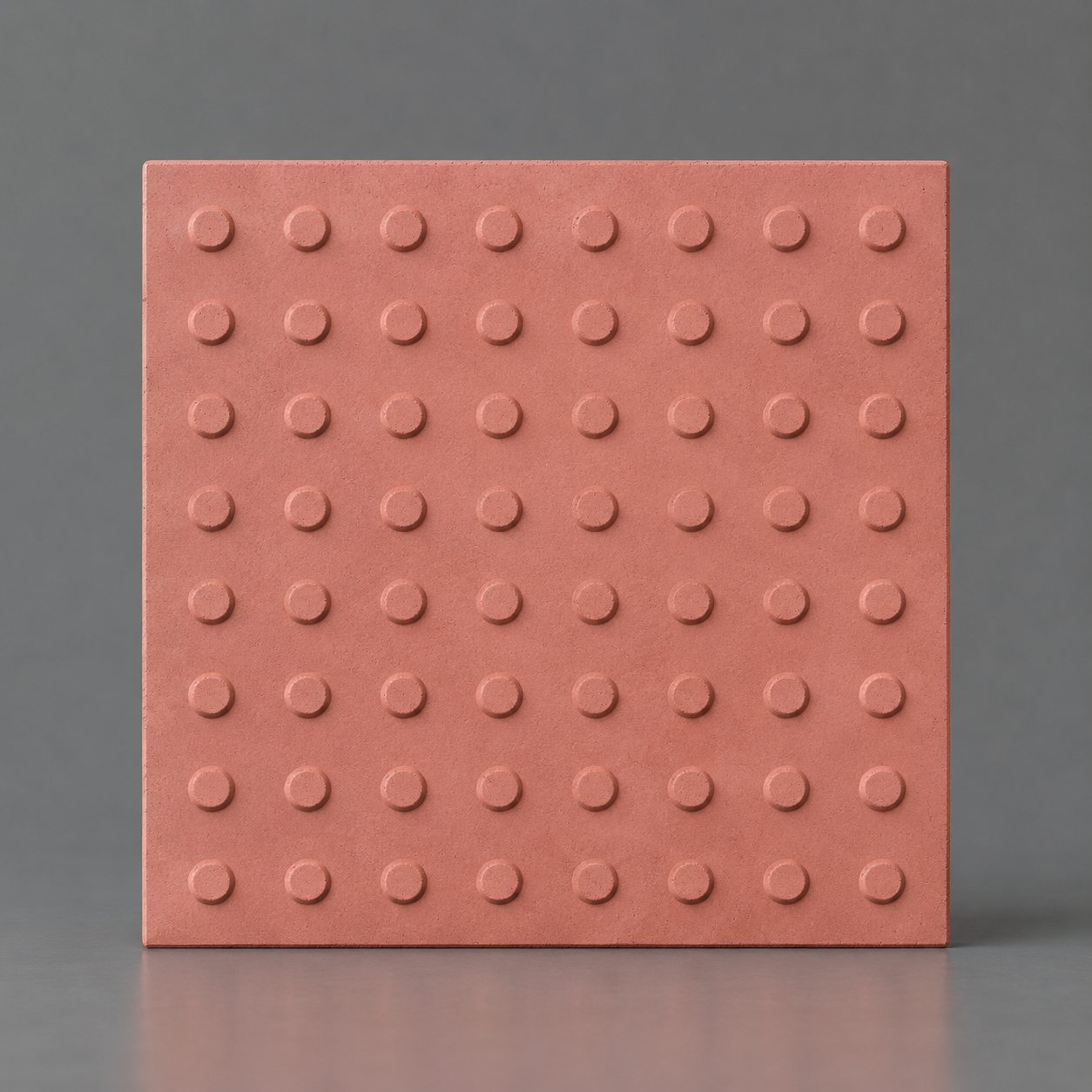 Piso Tátil Alerta Concreto Vermelho 40x40x2,5 cm