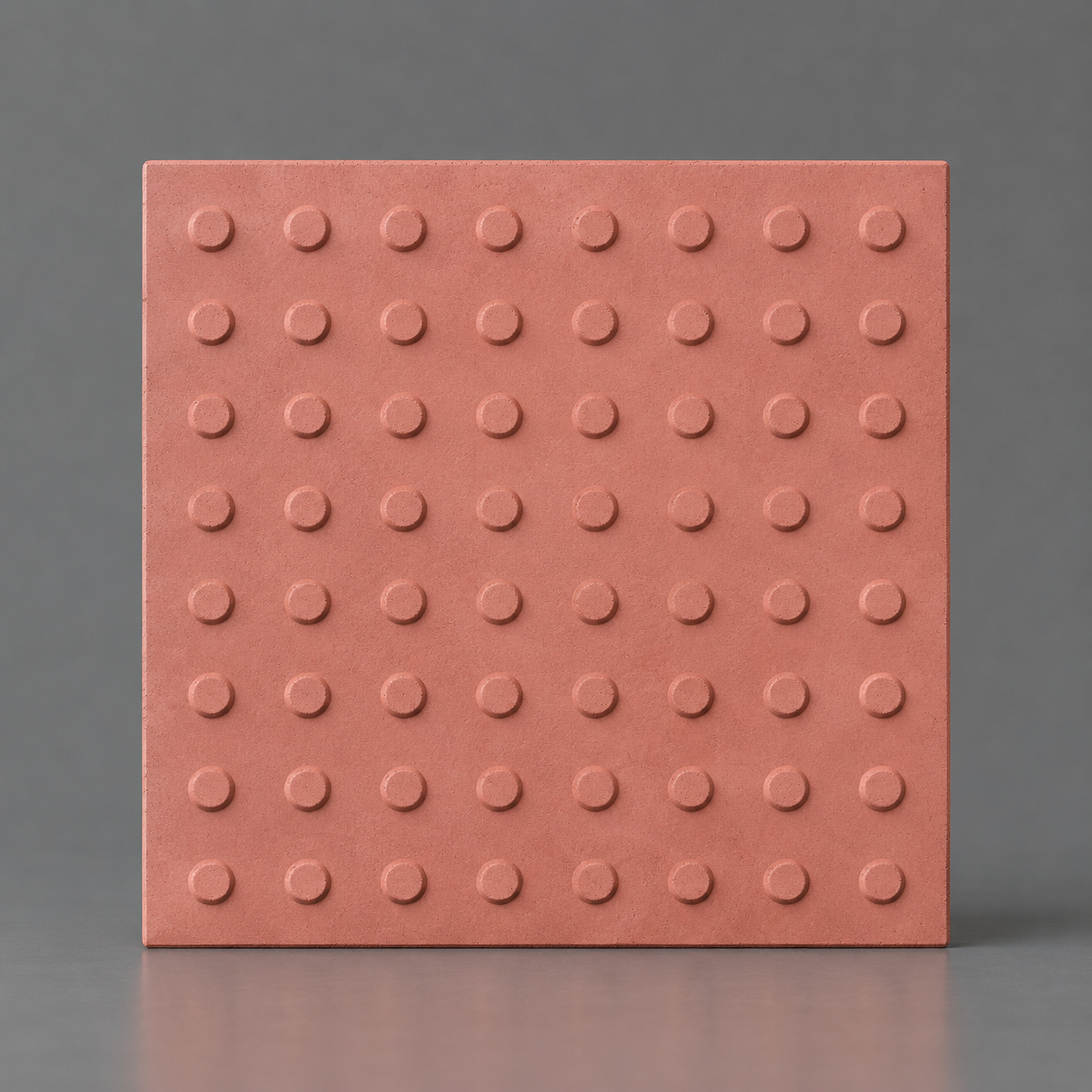 Piso Tátil Alerta Concreto Vermelho 40x40x2,5 cm