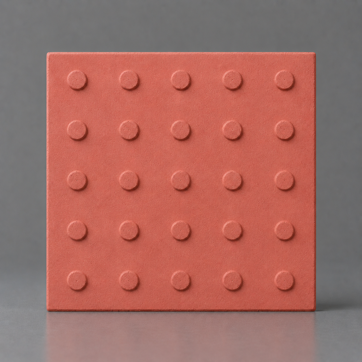 Piso Tátil Alerta Concreto Vermelho 25x25x2,5 cm