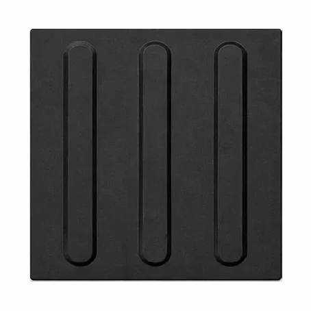 Piso Tátil Direcional Argamassado Preto 250x250x12 TPE