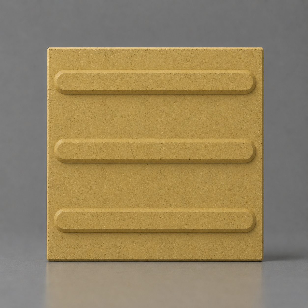 Piso Tátil Direcional Concreto Amarelo 25x25x2,5 cm