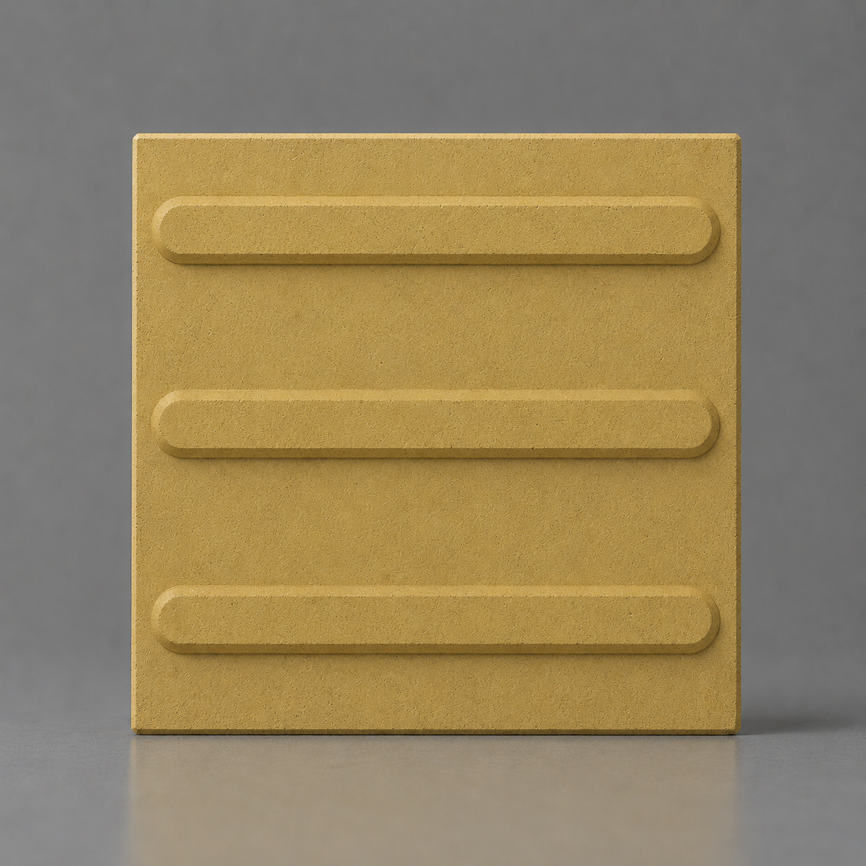 Piso Tátil Direcional Concreto Amarelo 25x25x2,5 cm