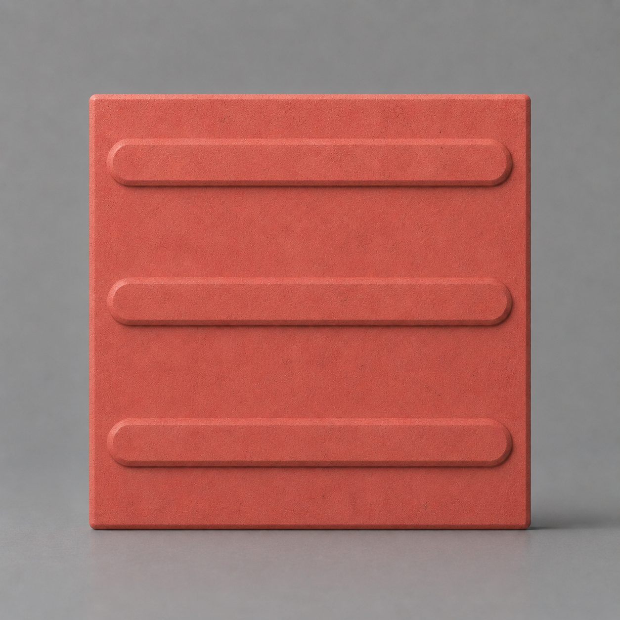Piso Tátil Direcional Concreto Vermelho 25x25x2,5 cm
