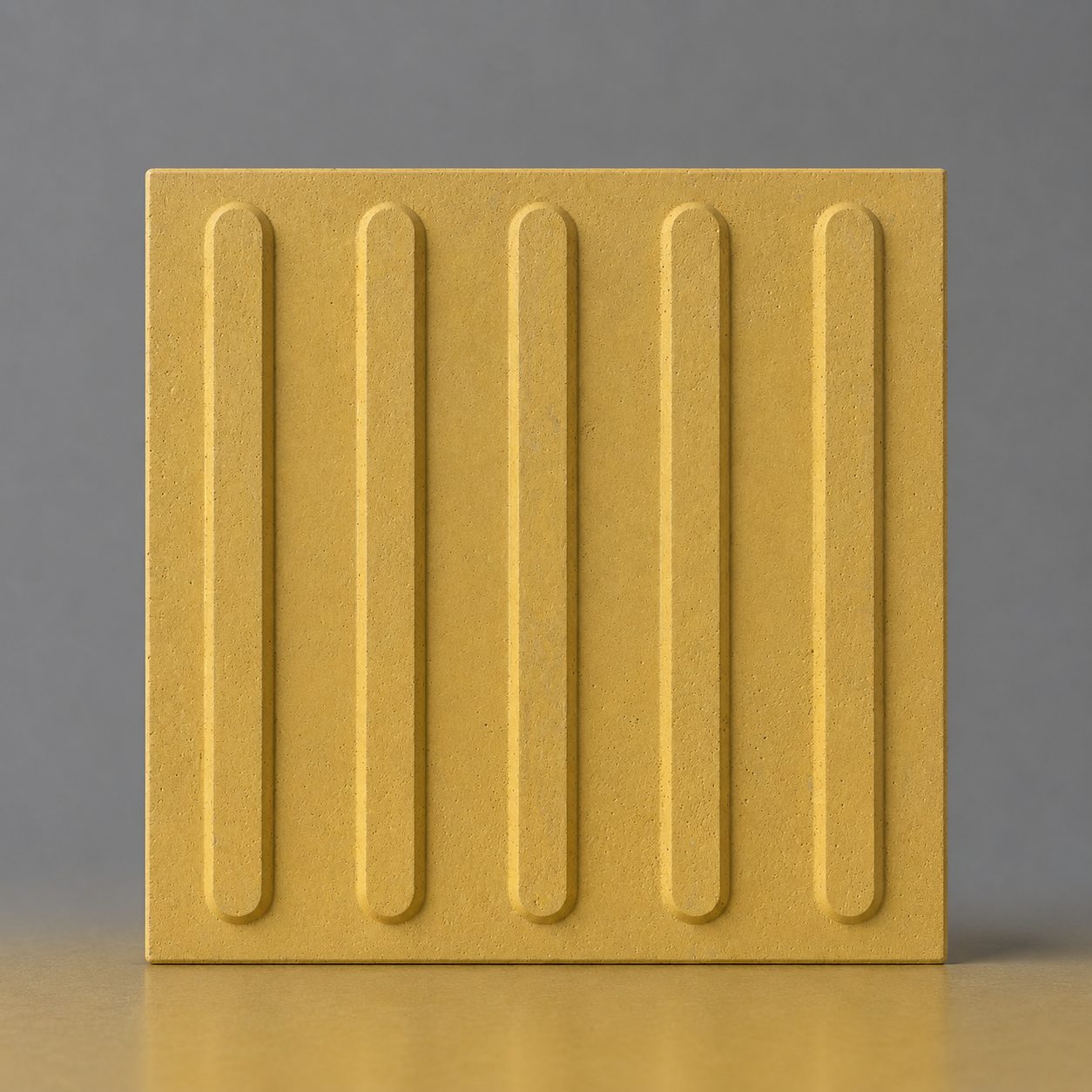 Piso Tátil Direcional Concreto Amarelo 40x40x2,5 cm