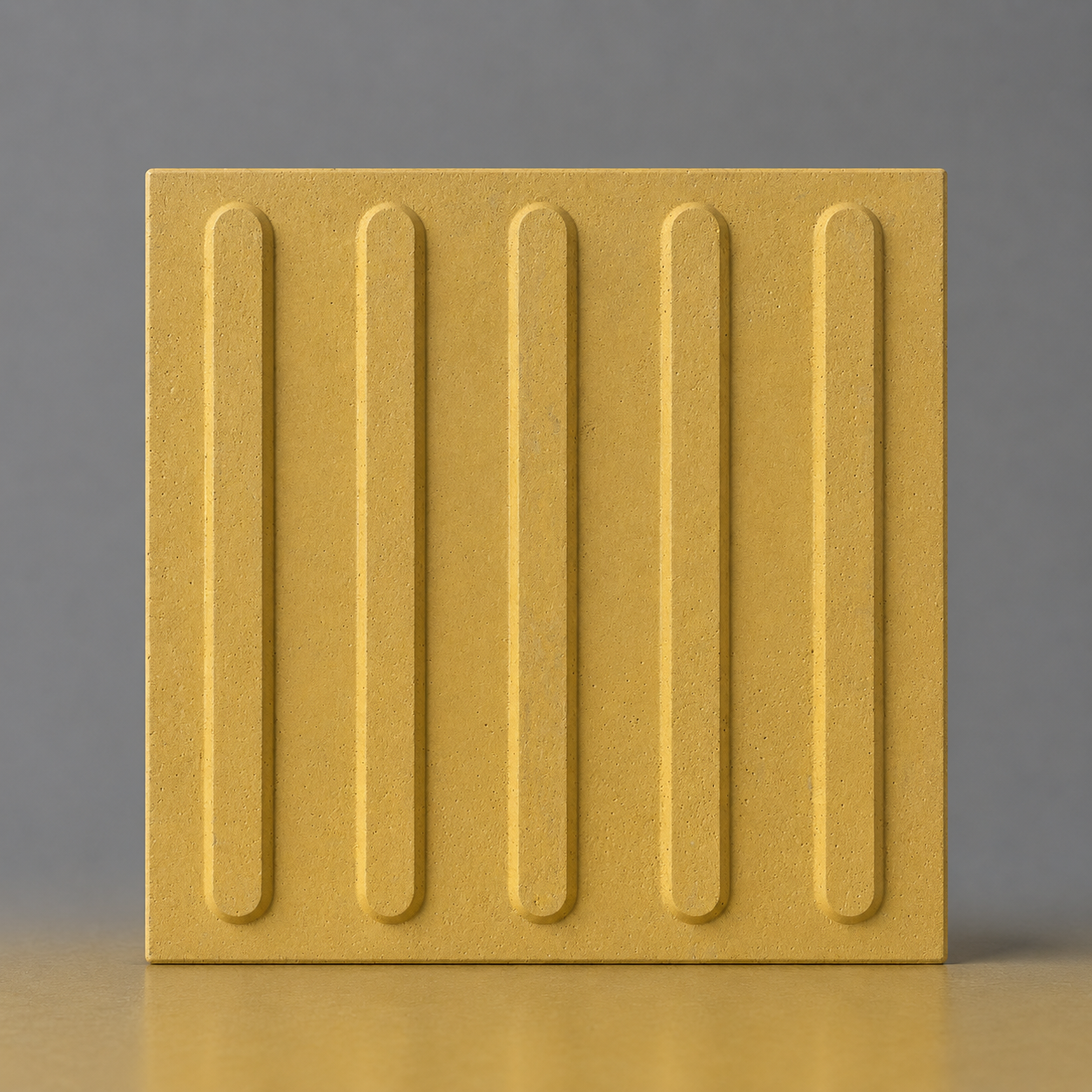 Piso Tátil Direcional Concreto Amarelo 40x40x2,5 cm
