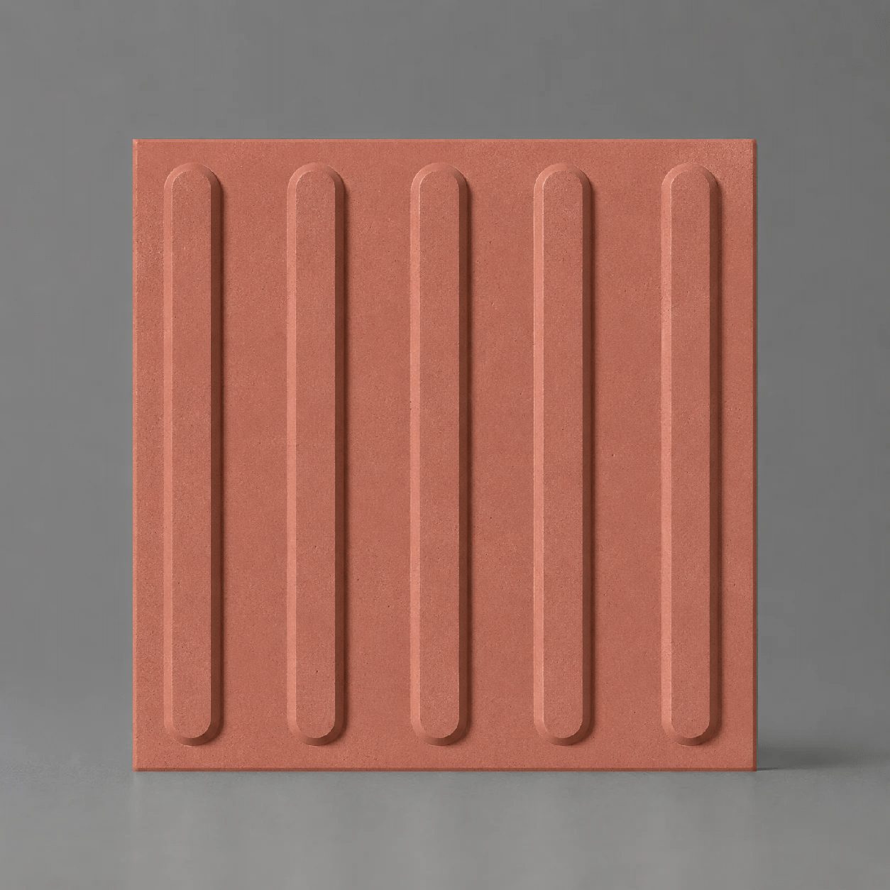 Piso Tátil Direcional Concreto Vermelho 40x40x2,5 cm
