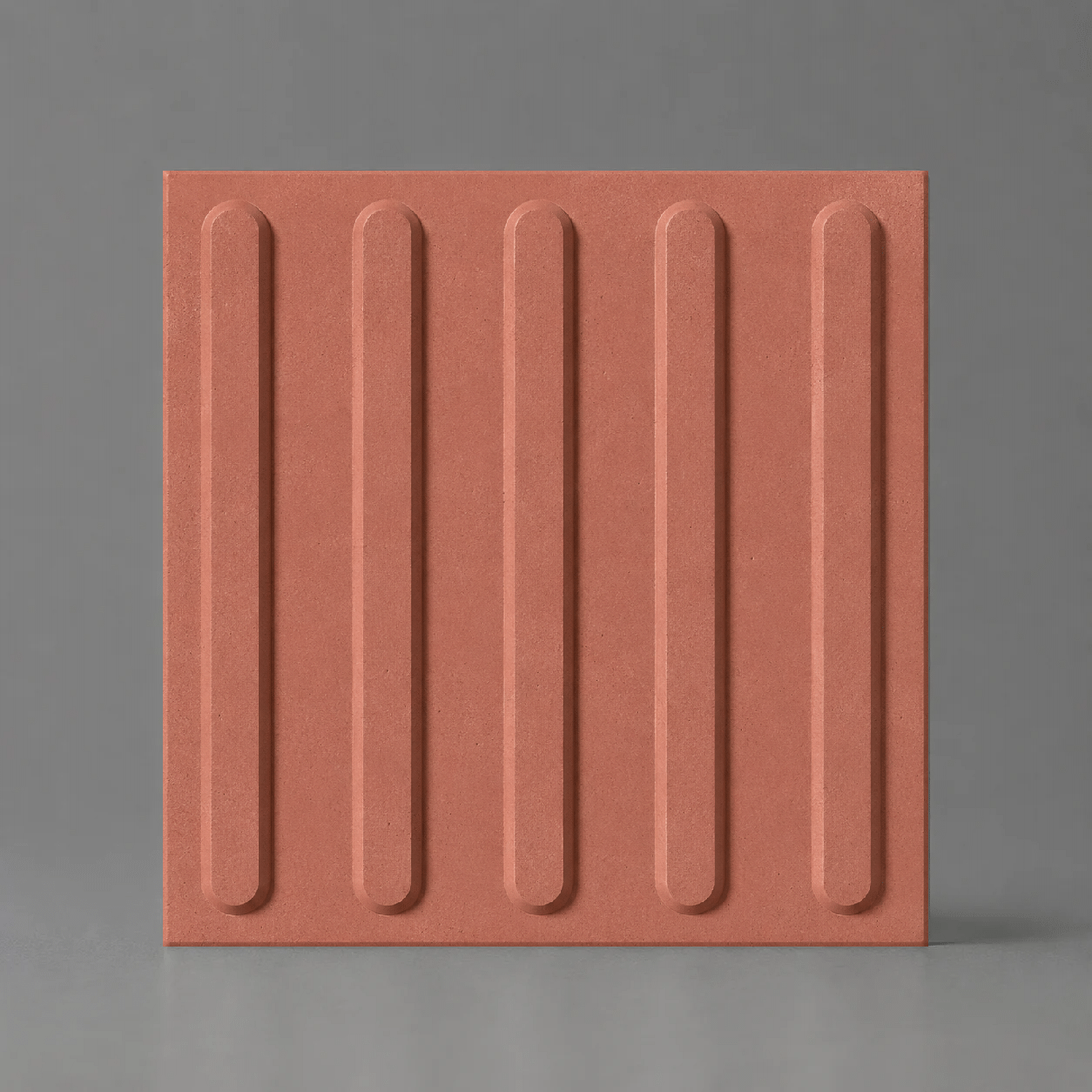 Piso Tátil Direcional Concreto Vermelho 40x40x2,5 cm
