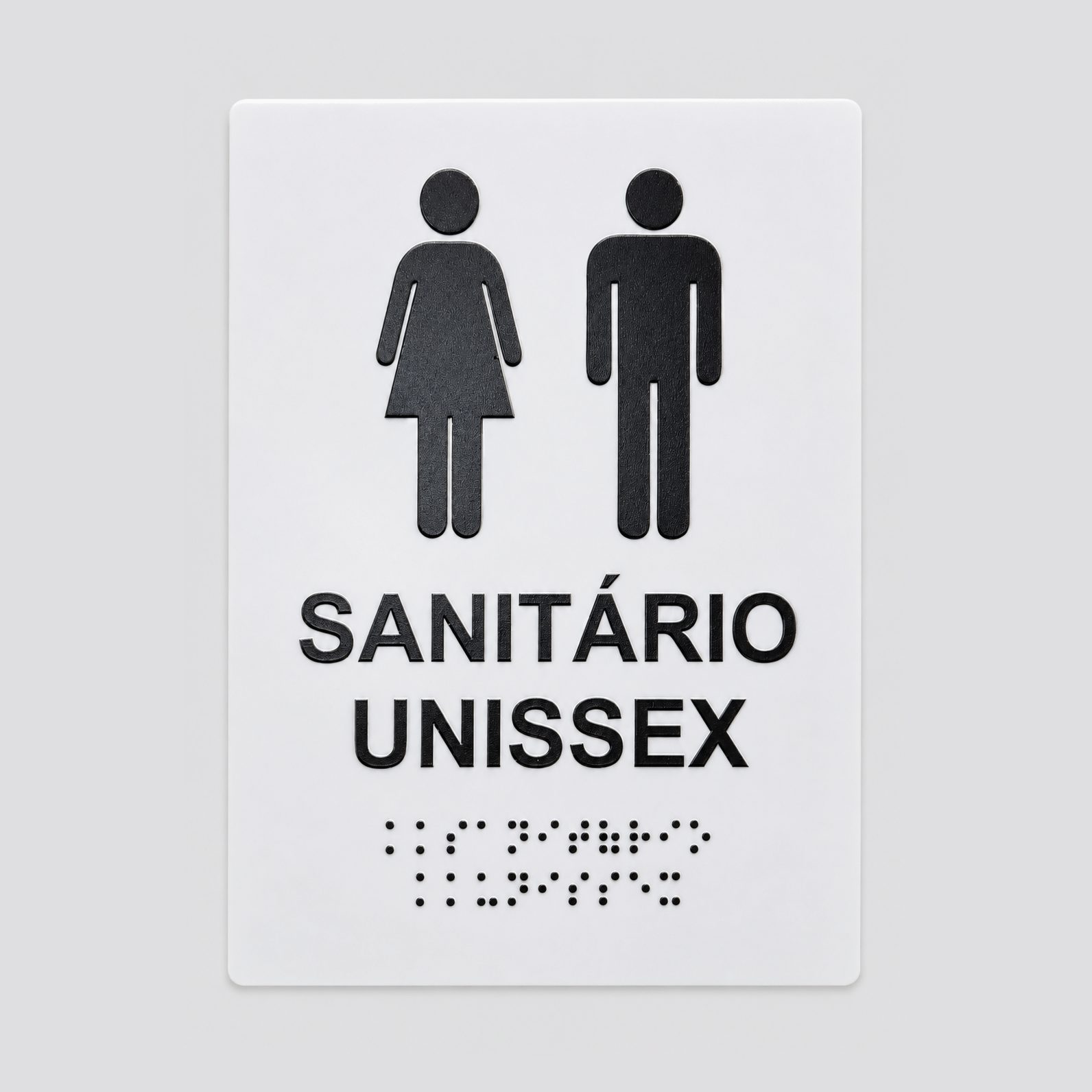 Placa Braille Padrão Sanitário Unissex