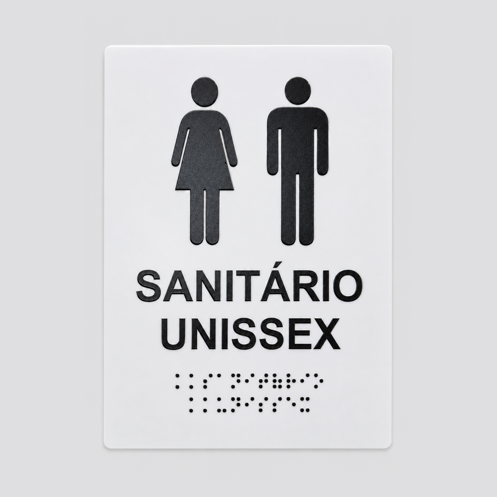 Placa Braille Padrão Sanitário Unissex