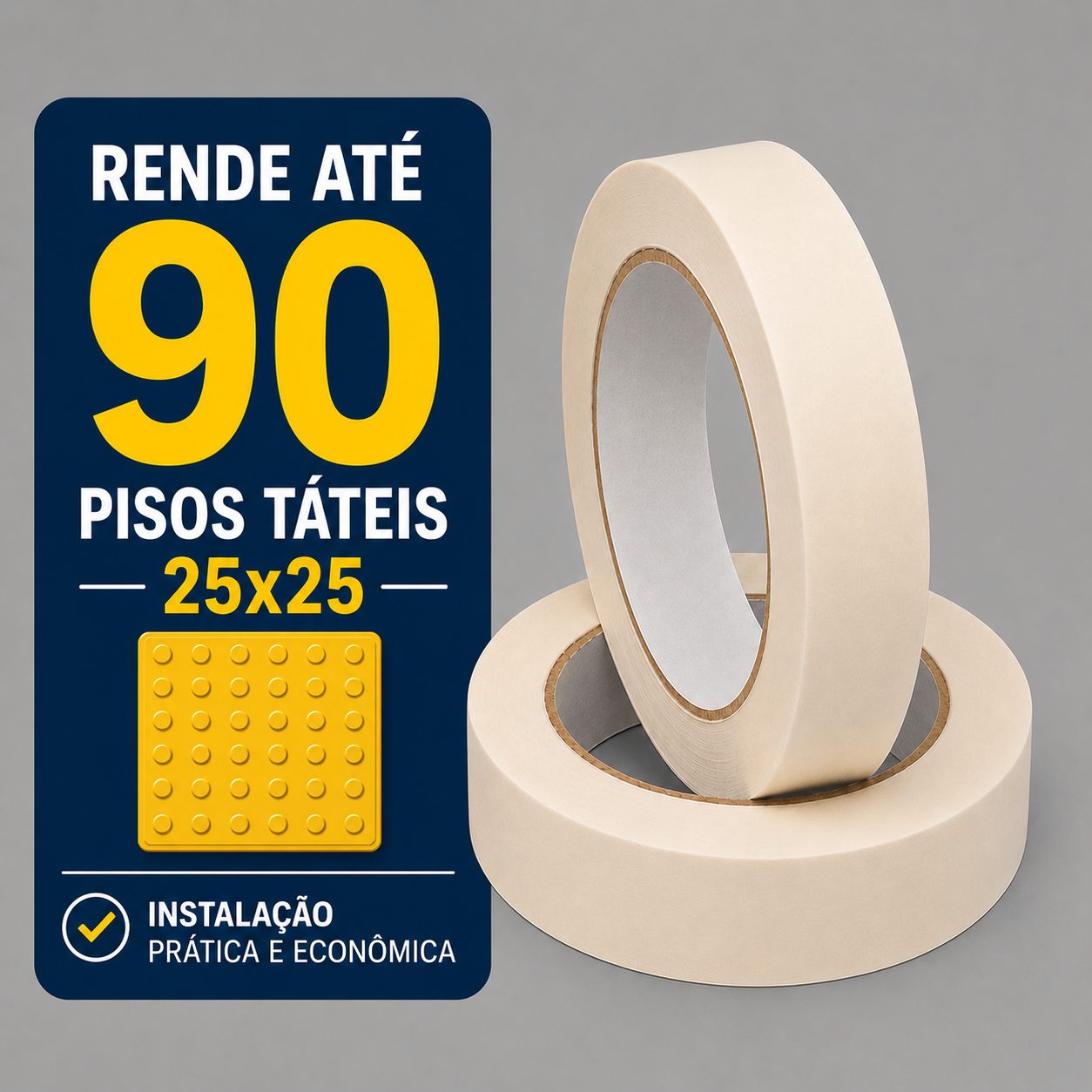 Miniatura 3 de Fita Crepe Branca 45 m