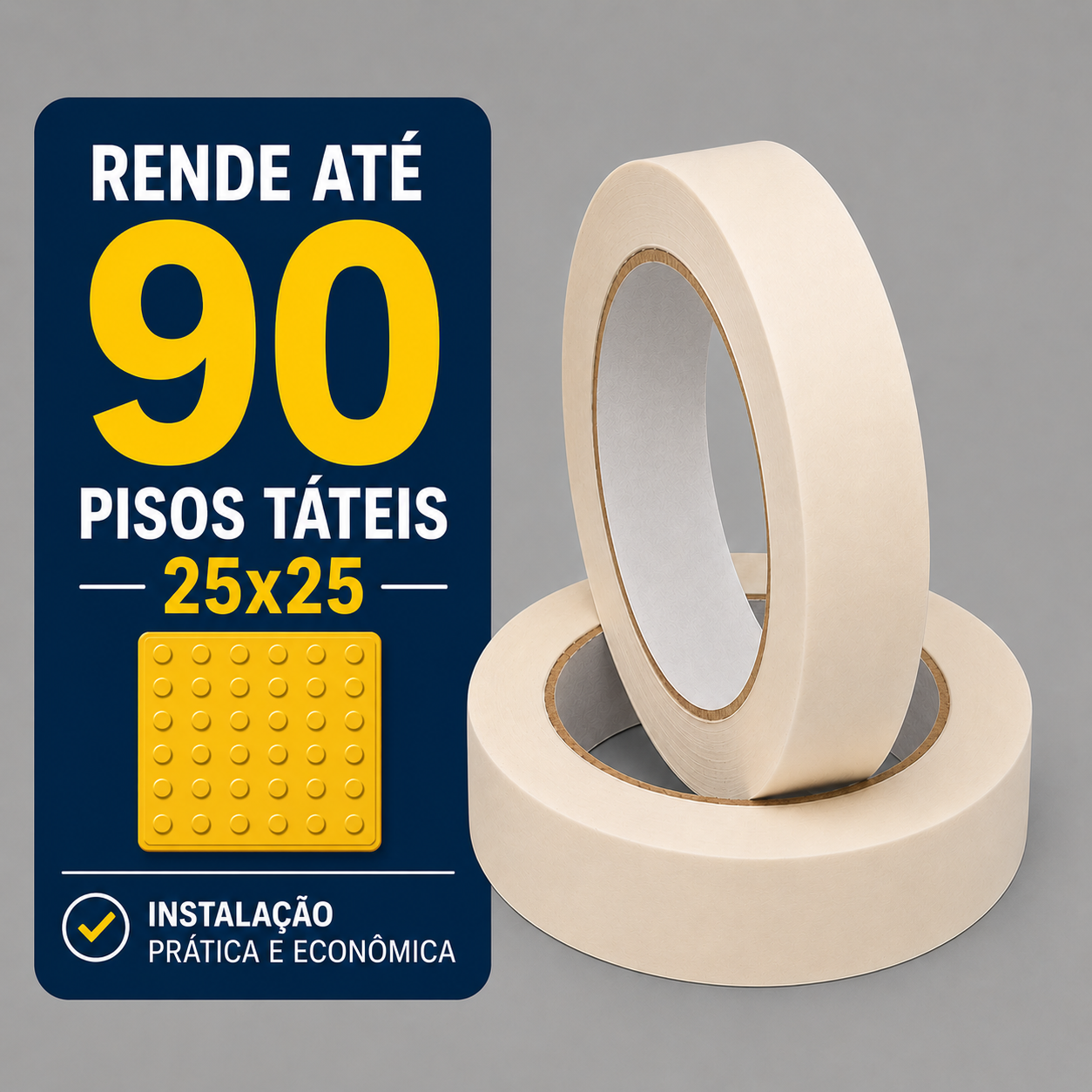 Miniatura 3 de Fita Crepe Branca 45 m