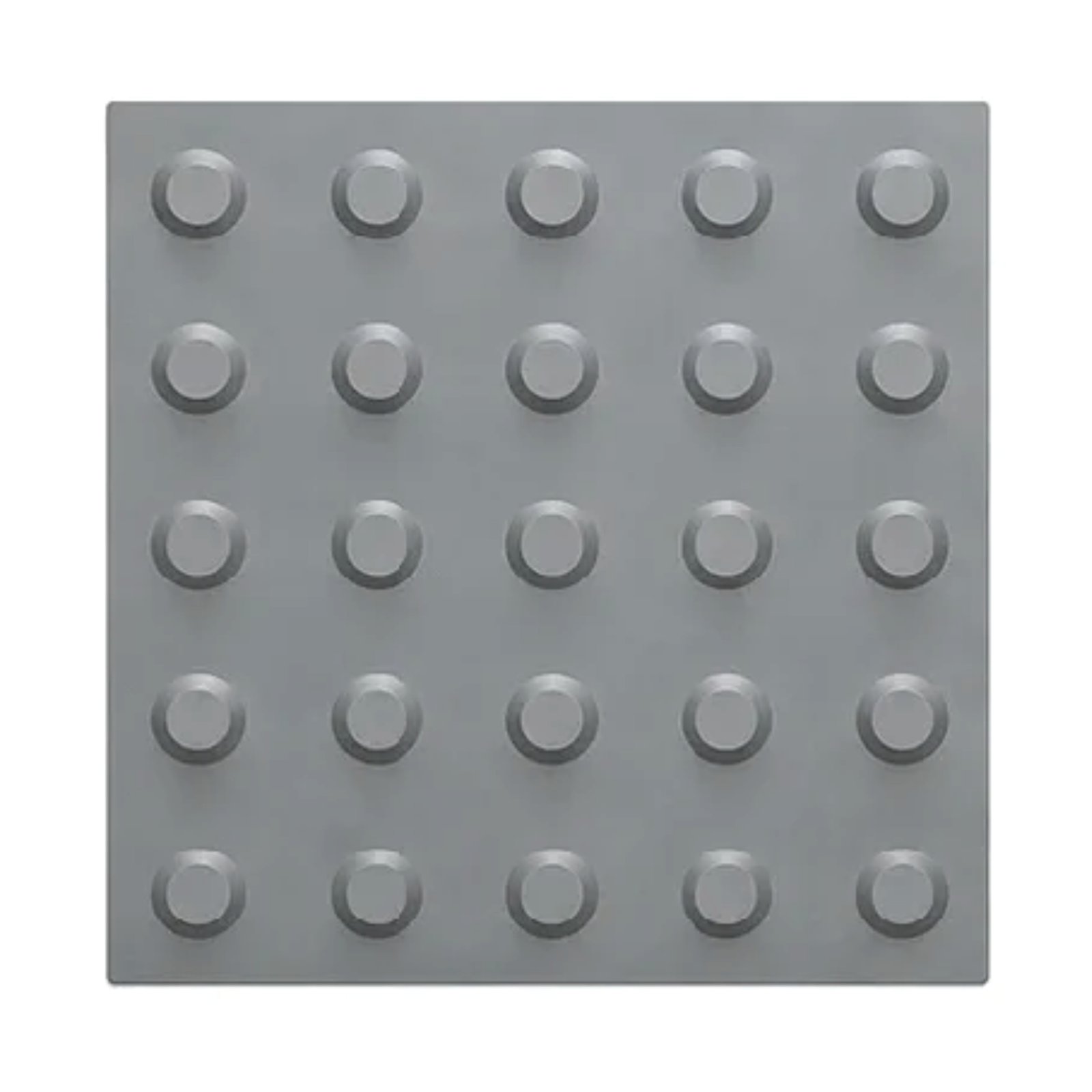 Piso Tátil Alerta Cinza 250x250x5 TPE