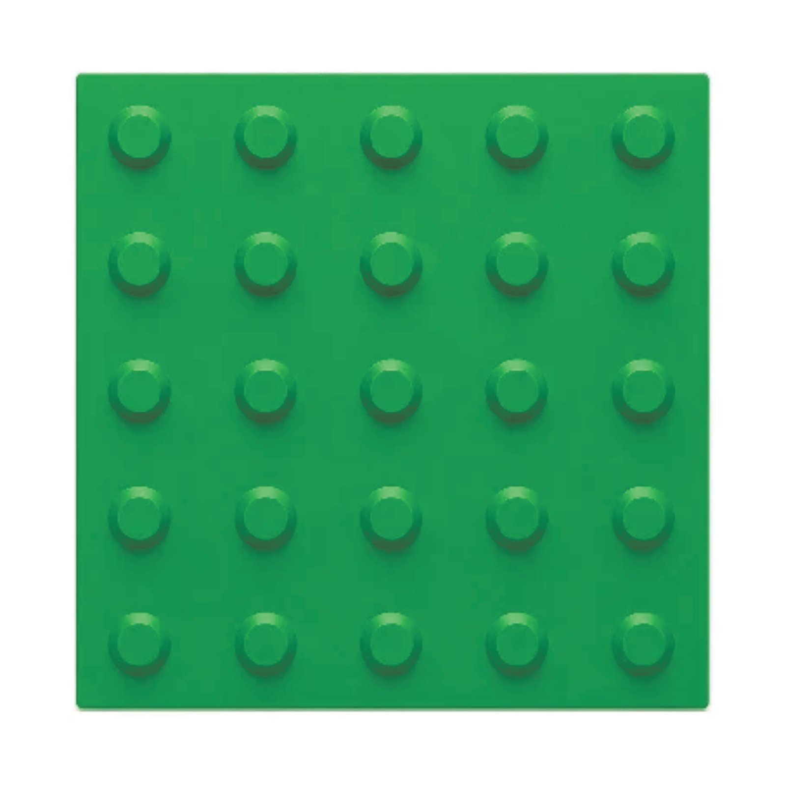 Piso Tátil Alerta Verde 250x250x5 TPE