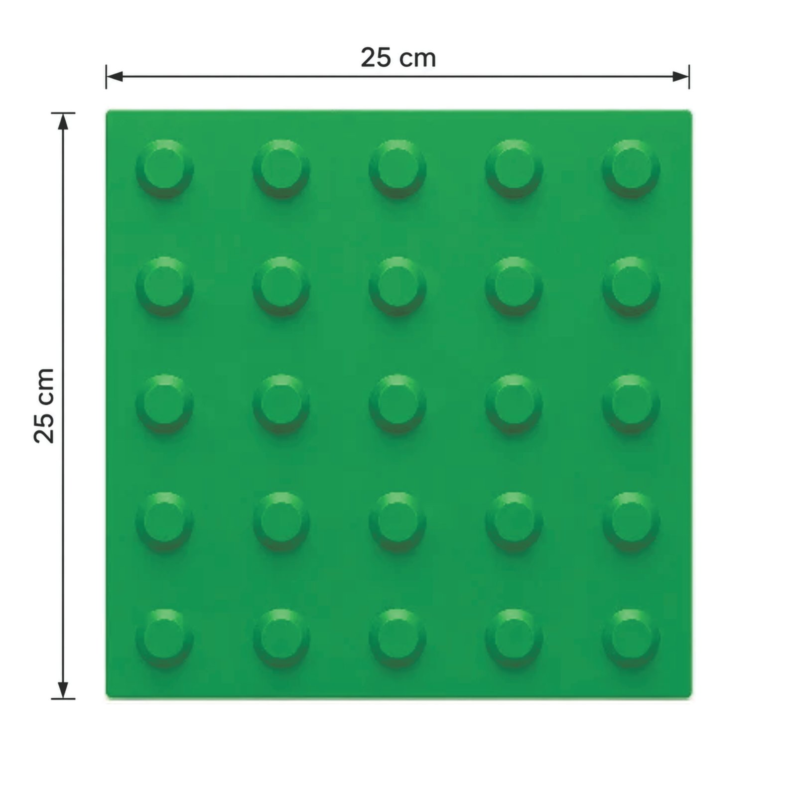 Miniatura 3 de Piso Tátil Alerta Verde 250x250x5 TPE