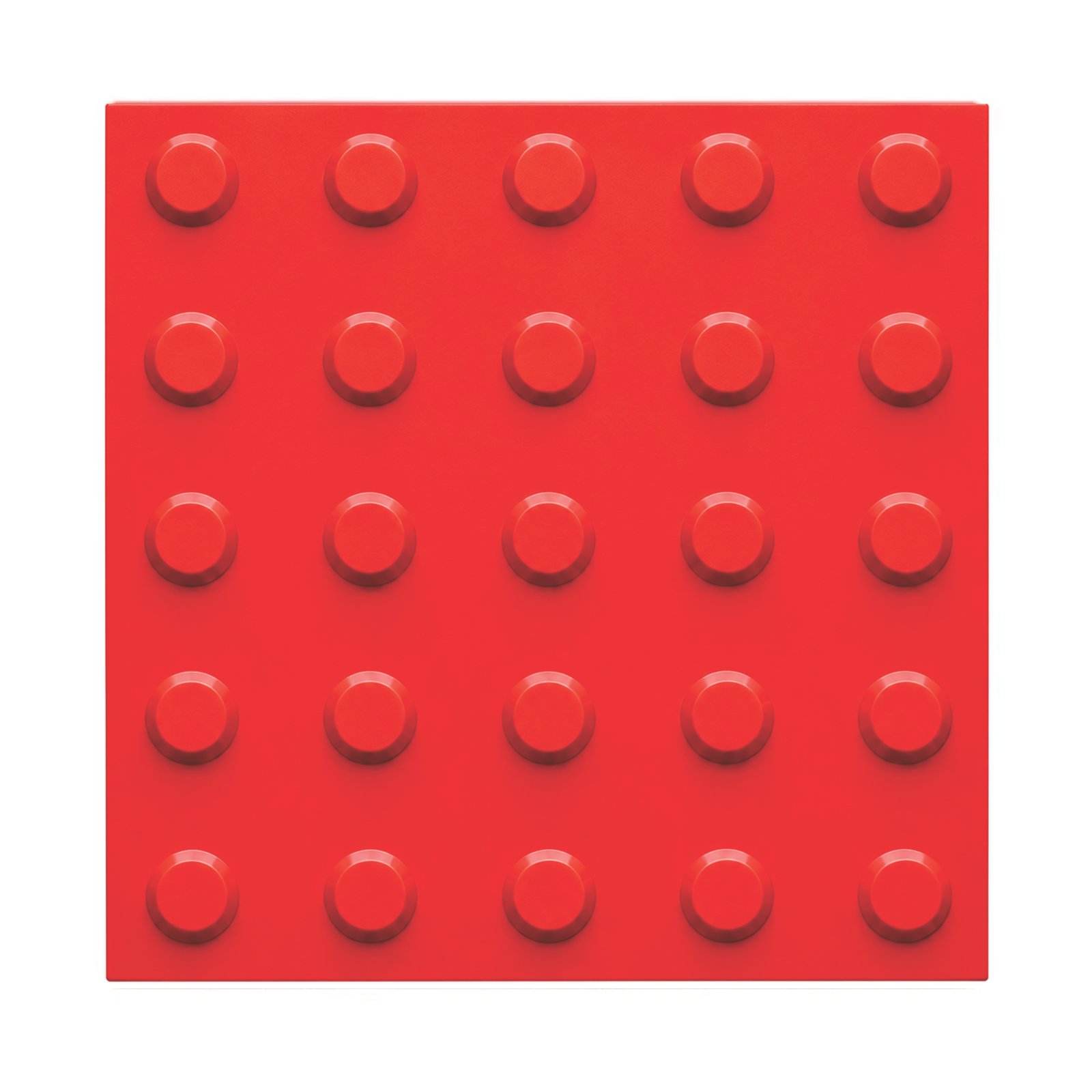 Piso Tátil Alerta Vermelho 250x250x5 TPE
