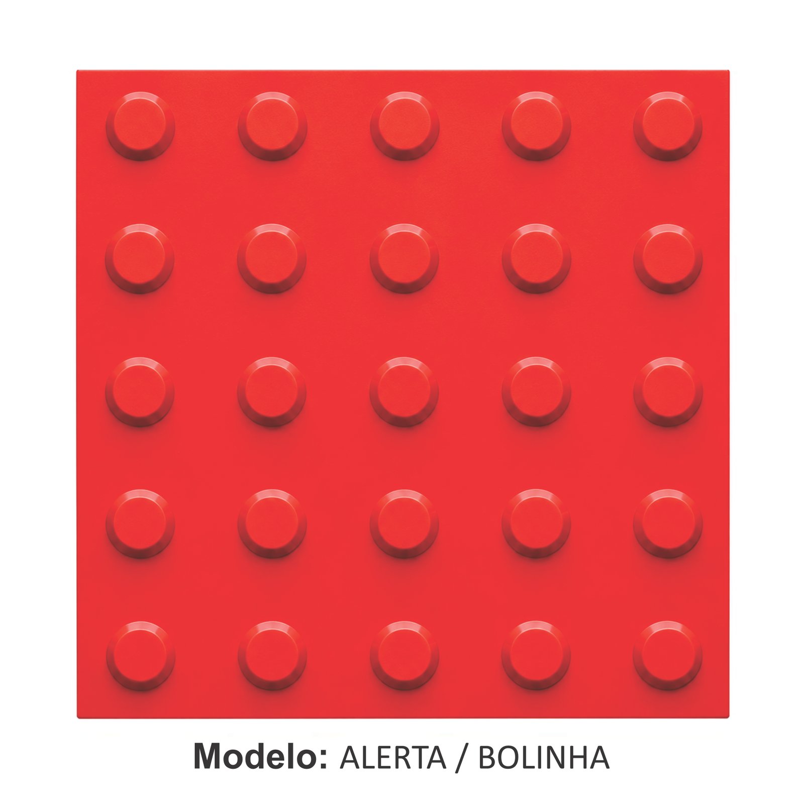 Miniatura 4 de Piso Tátil Alerta Vermelho 250x250x5 TPE