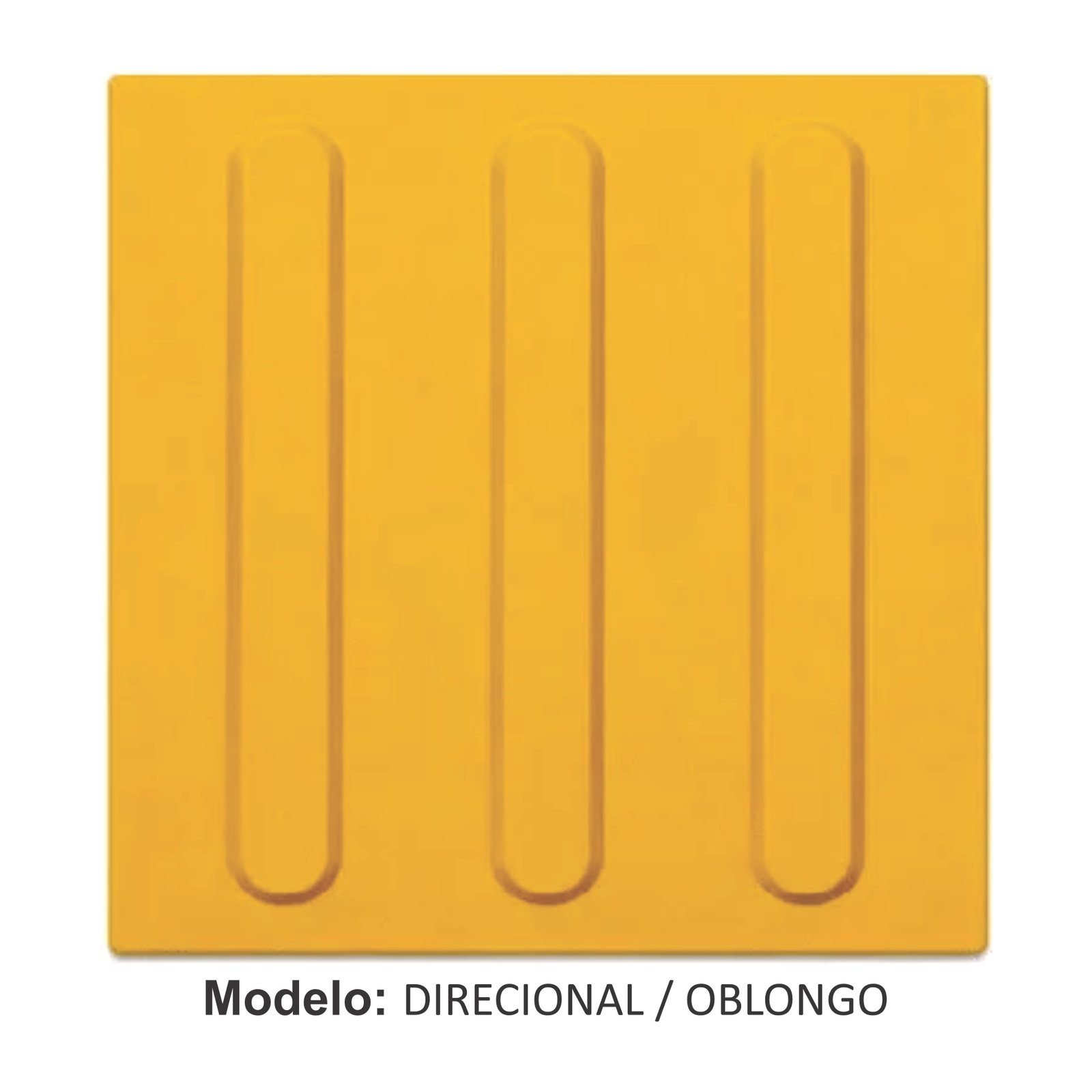 Miniatura 4 de Piso Tátil Direcional Amarelo 250x250x5 TPE