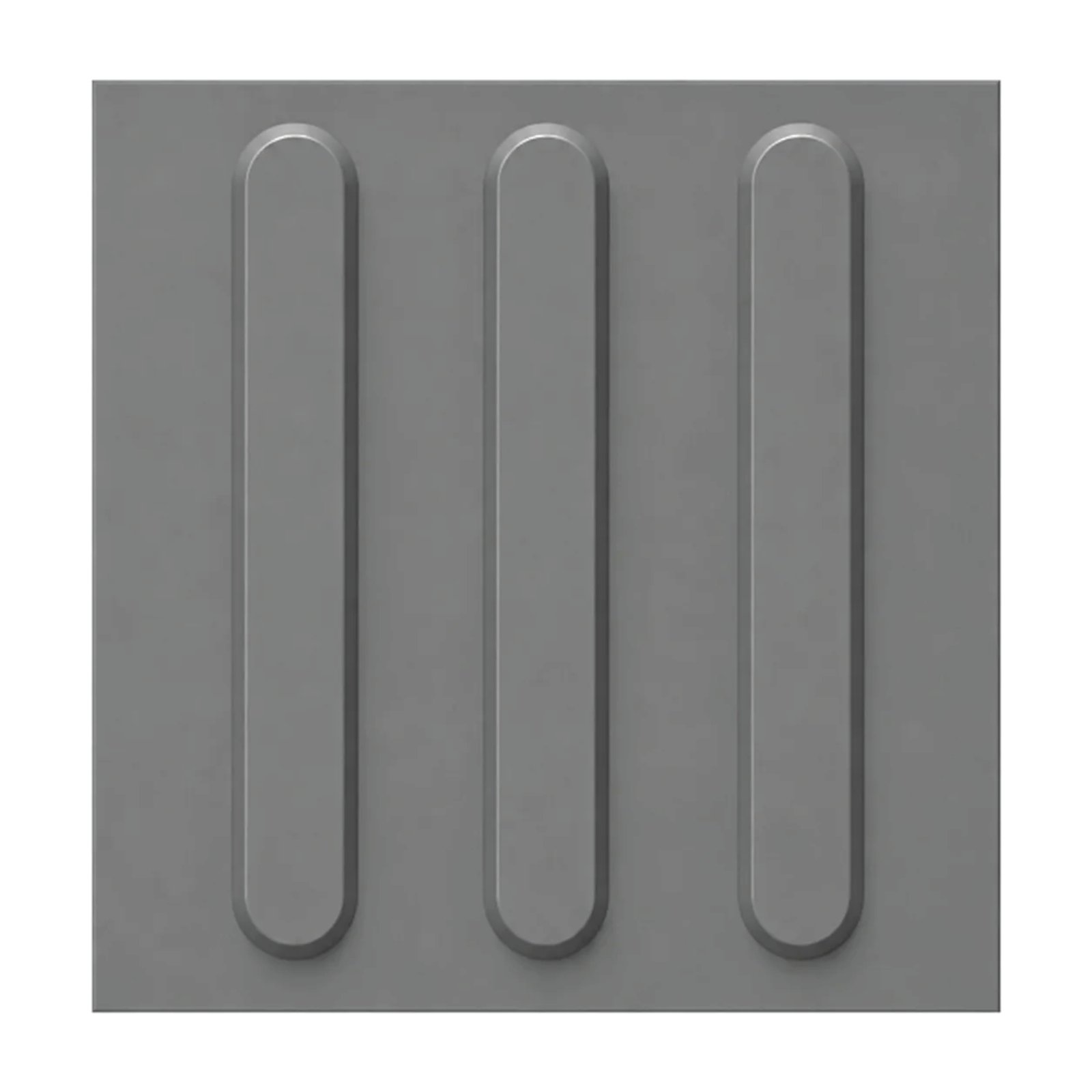 Piso Tátil Direcional Cinza 250x250x5 TPE