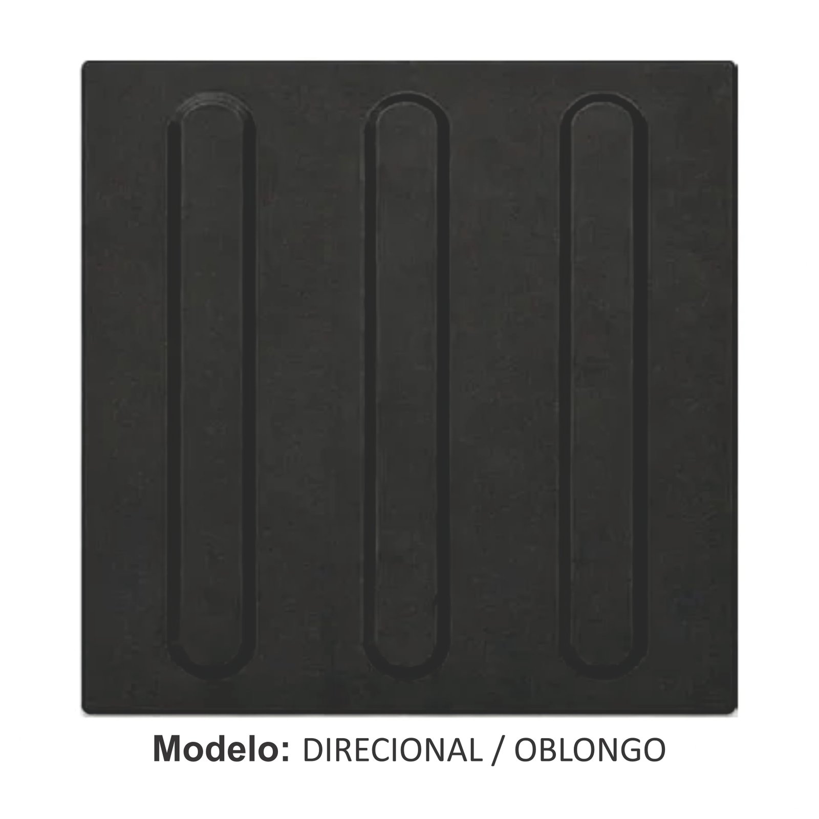 Miniatura 4 de Piso Tátil Direcional Preto 250x250x5 TPE