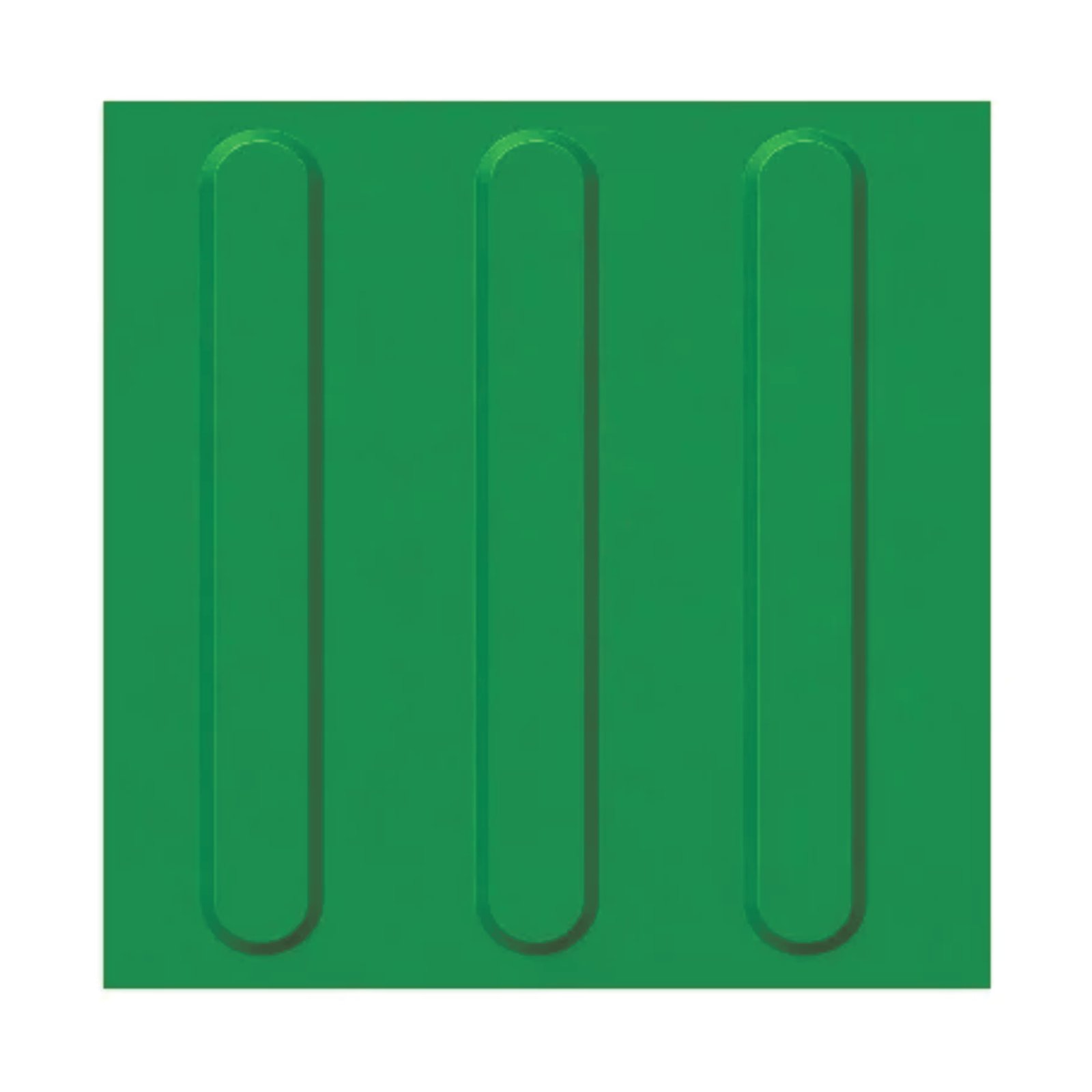 Piso Tátil Direcional Verde 250x250x5 TPE