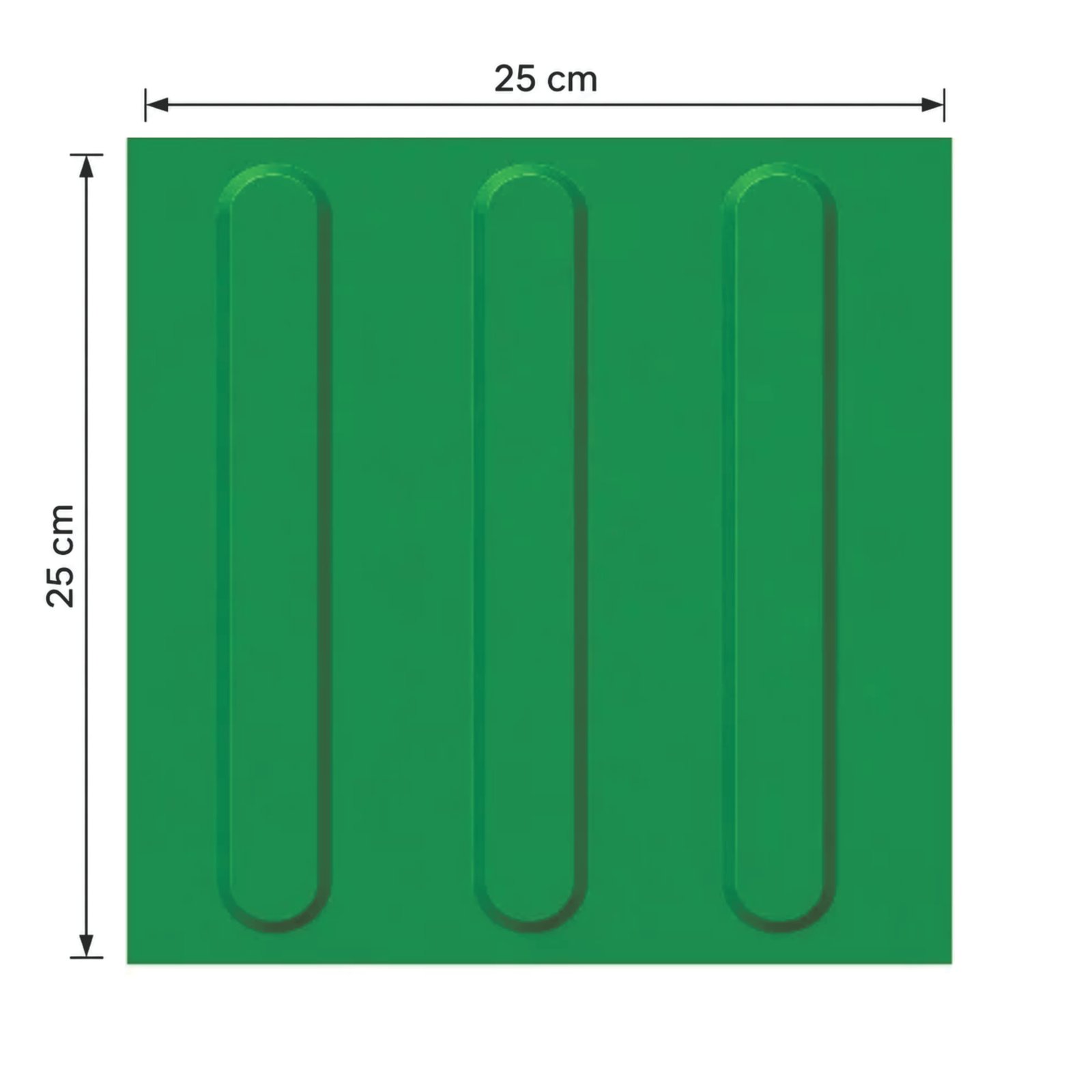 Miniatura 3 de Piso Tátil Direcional Verde 250x250x5 TPE