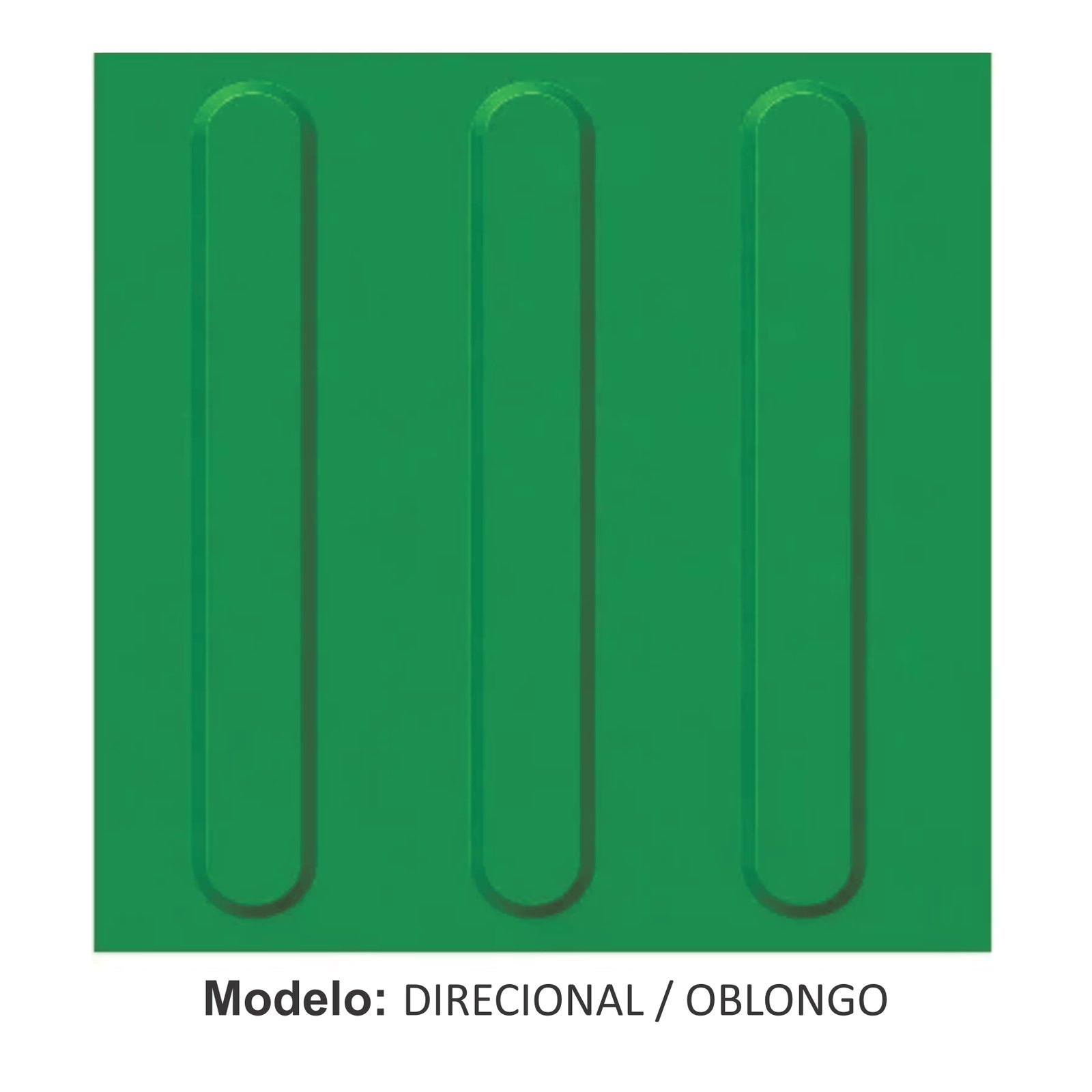 Miniatura 4 de Piso Tátil Direcional Verde 250x250x5 TPE