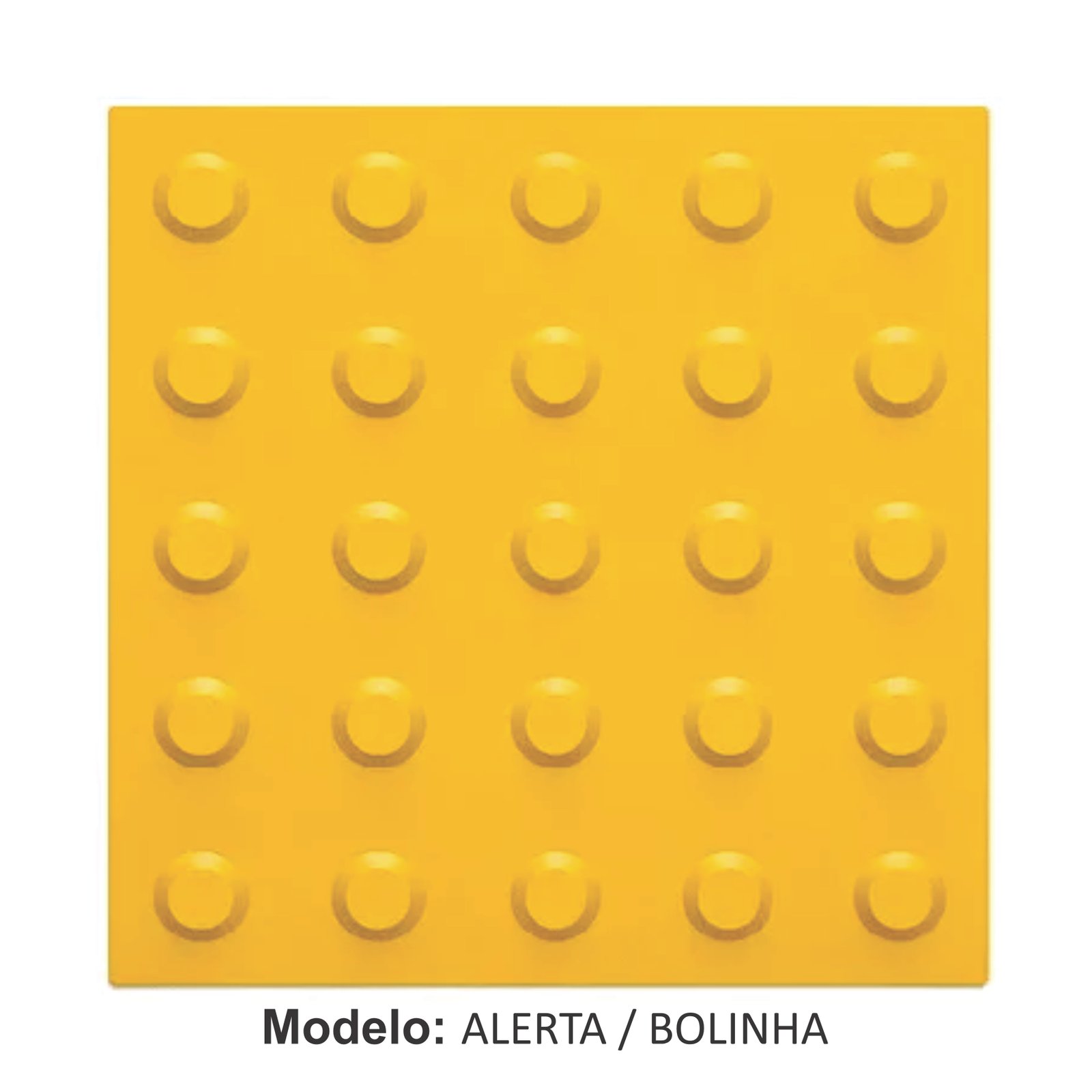 Miniatura 4 de Piso Tátil Alerta Argamassado Amarelo 250x250x12 TPE